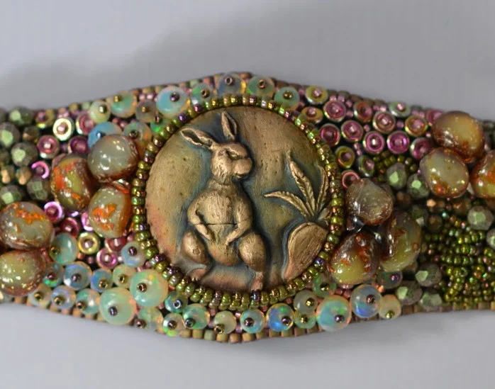 Here is a wonderful new piece created by Kinga Nichols using one of my bronze pieces. You can see more of Kinga's work on her blog. http://crimsonfrogdesigns.blogspot.com/