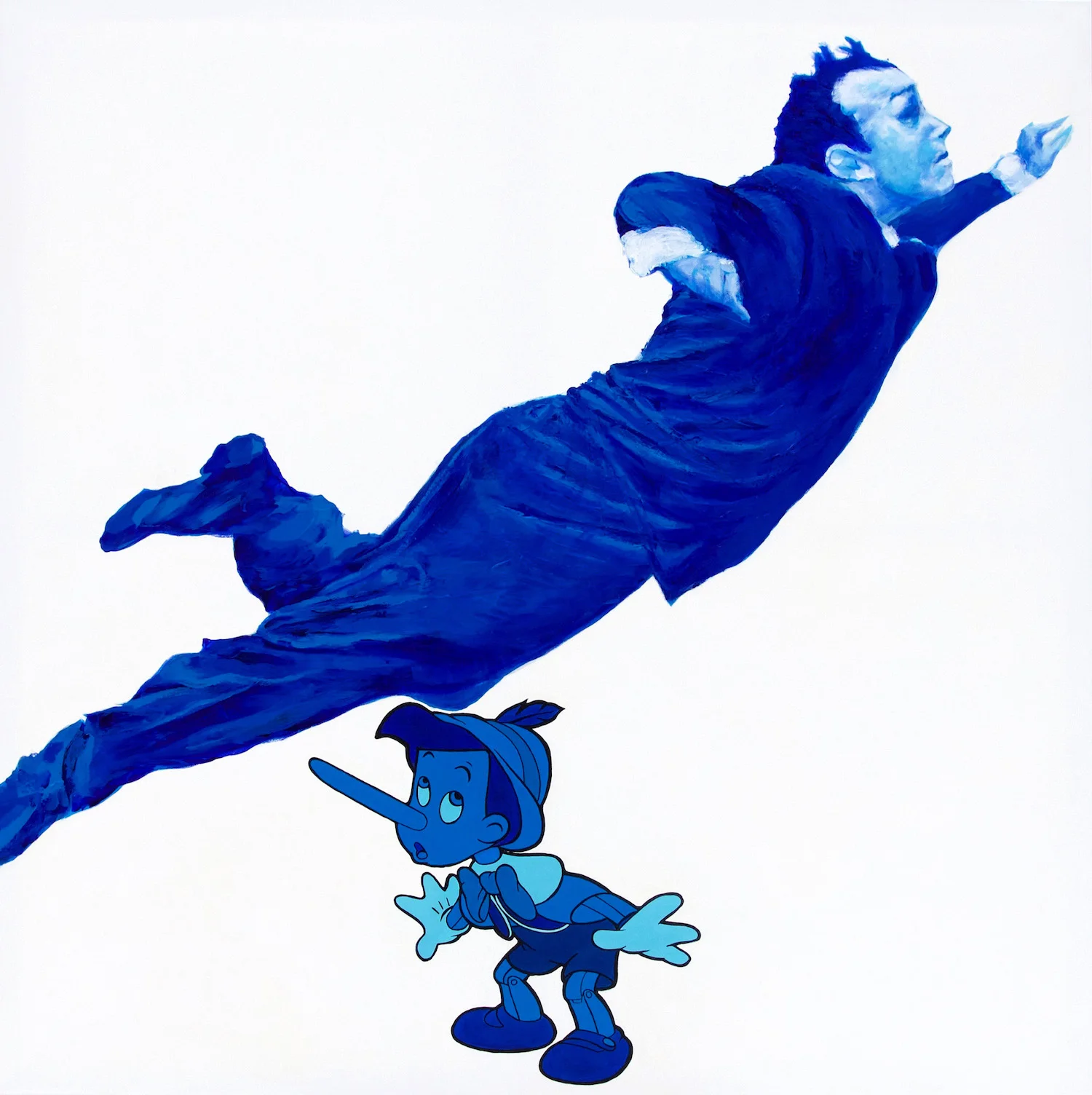 Alexandre Madureira, Oh Yes! I'm the great pretender, 2016 oil and acrylic on canvas, 150 x 150 cm