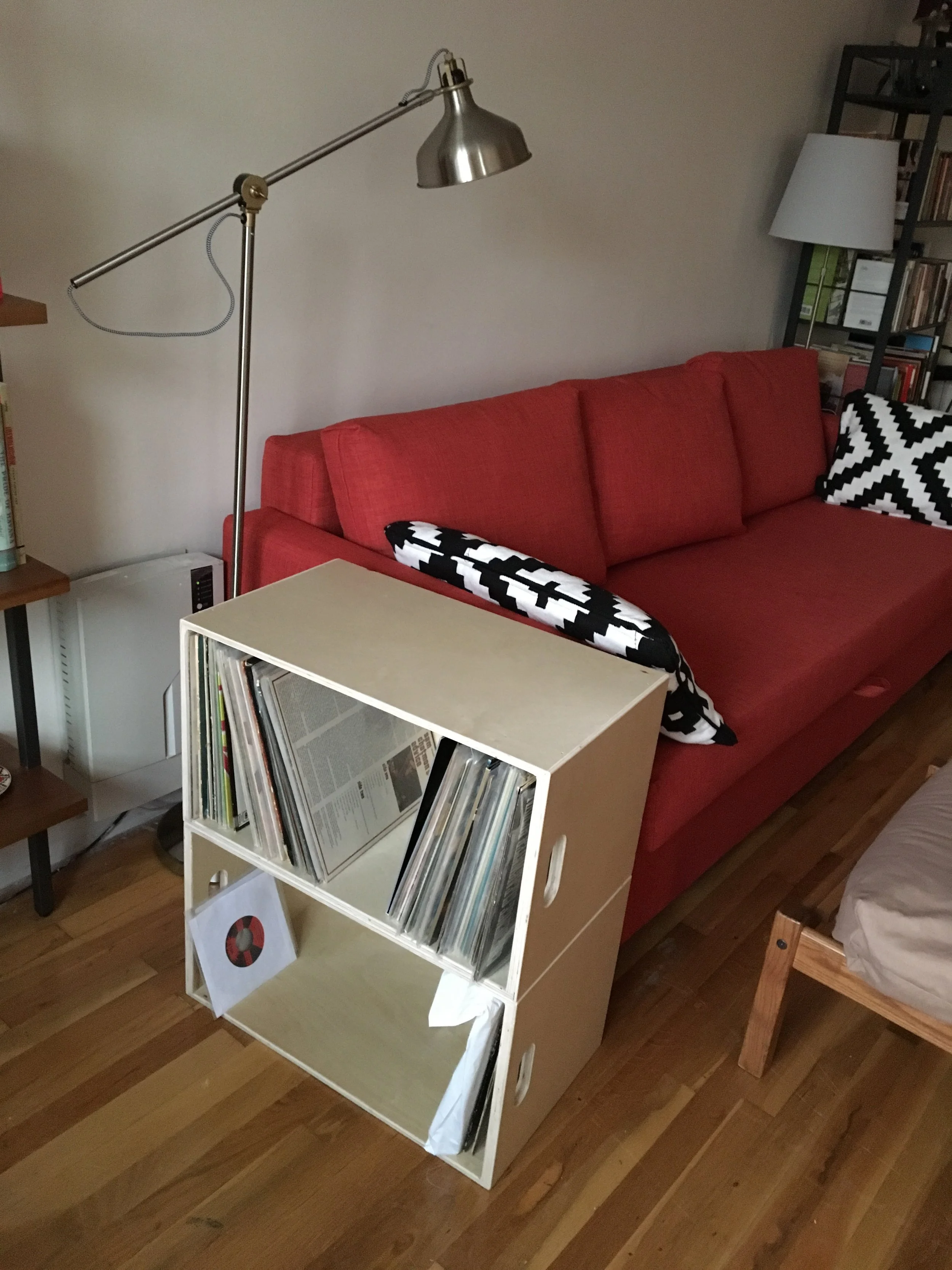 "My wife and I are thrilled with these new record crates. The craftsmanship shows attention to detail with nicely rounded and sanded edges all around. The light color wood makes the crates work well with the rest of our furniture. Olympia Record Cra
