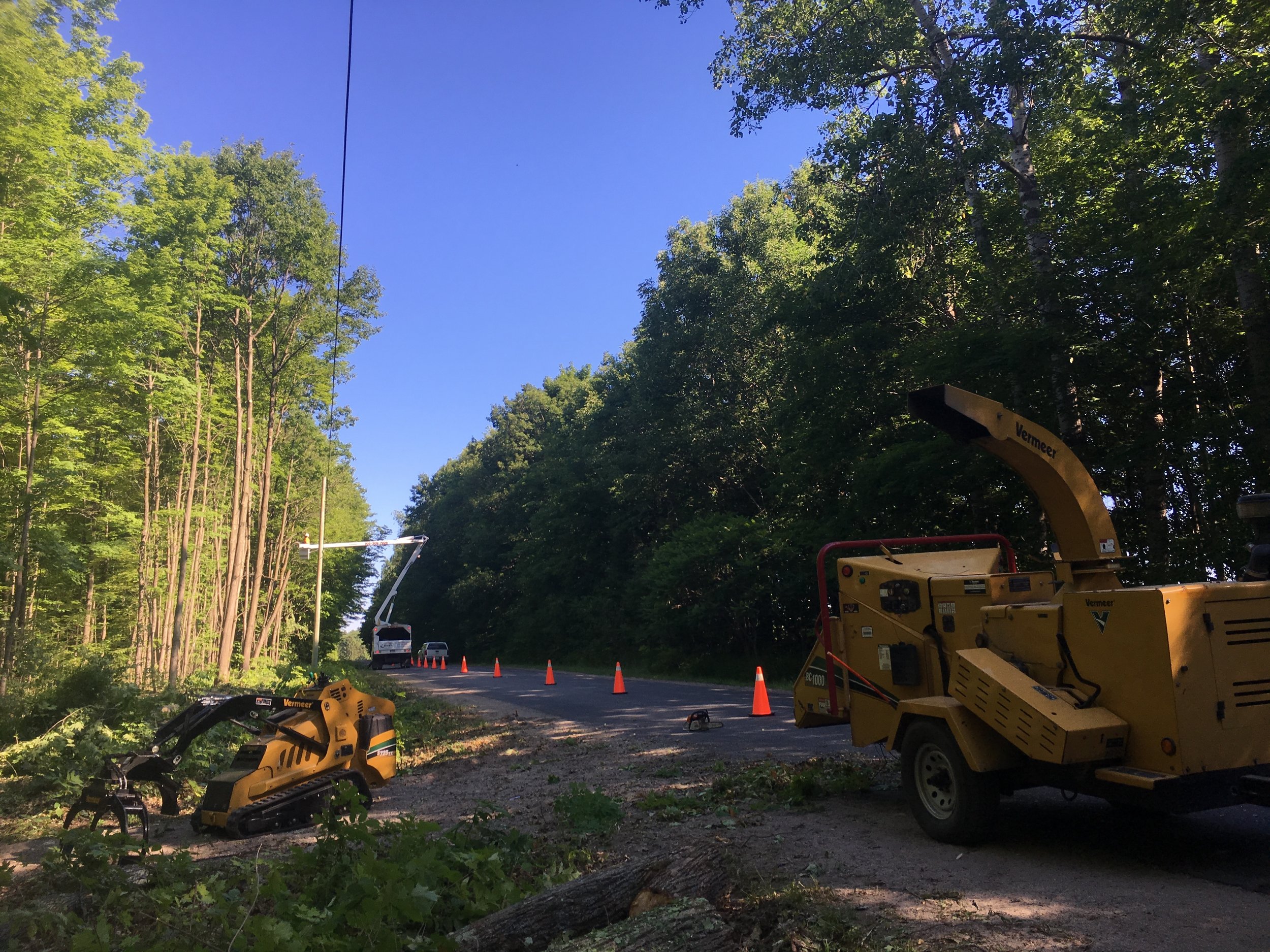  Line-clearing for a Hydro One line going in on Nursery Road, Anten Mills. 