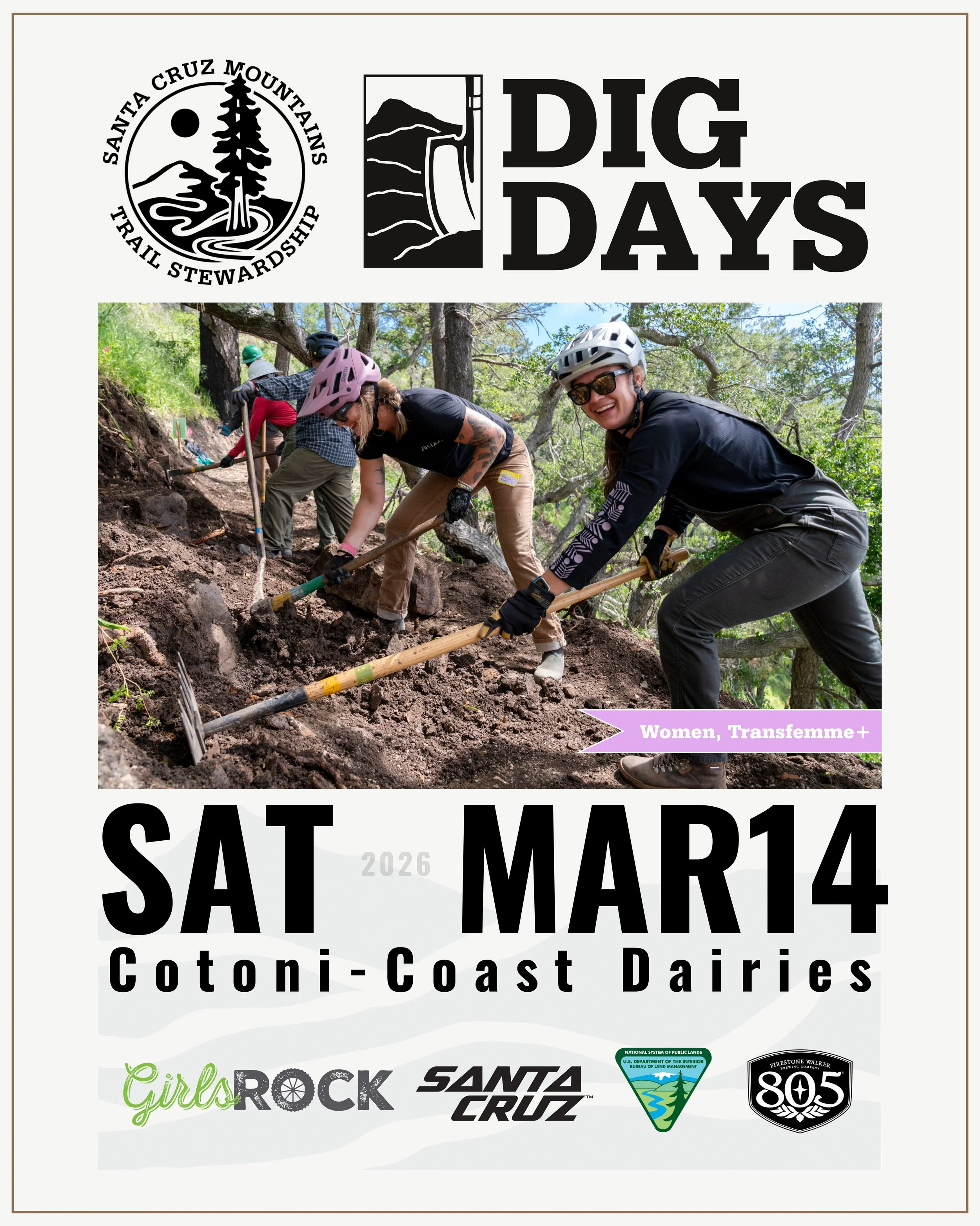 Girls Rock Dig Day with Santa Cruz Mountain Trail Stewardship &amp; Juliana Bicycles