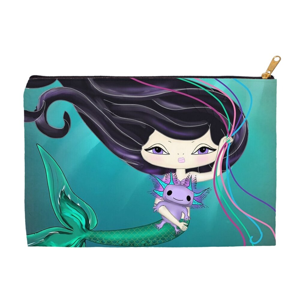 Mermaid Pencil Case - Personalized Kids Pencil Pouch with Zipper
