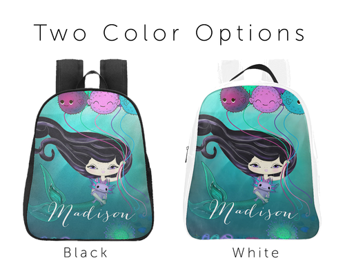 cute mermaid backpack 2019 backpacks personalized backpacks for school kindergarten supplies chub and bug illustration wall art and school