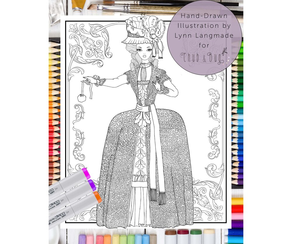 Vintage Fashion coloring Book Greyscale: Old fashion coloring books with  sketches of teens and childrens clothing from the previous century as done  by (Paperback)