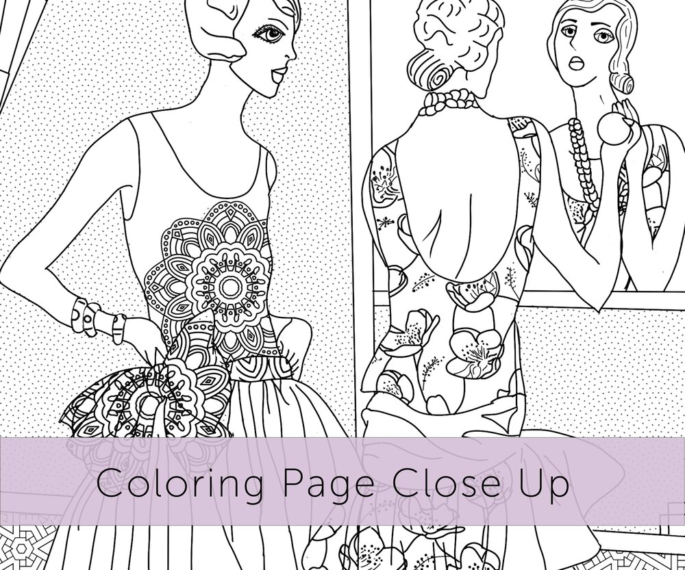 Fashion Dress Shopping Coloring Pages, 10 PDF Coloring Pages, Kids Coloring  Pages, Adult Coloring Pages, Adult Coloring, Coloring Books 