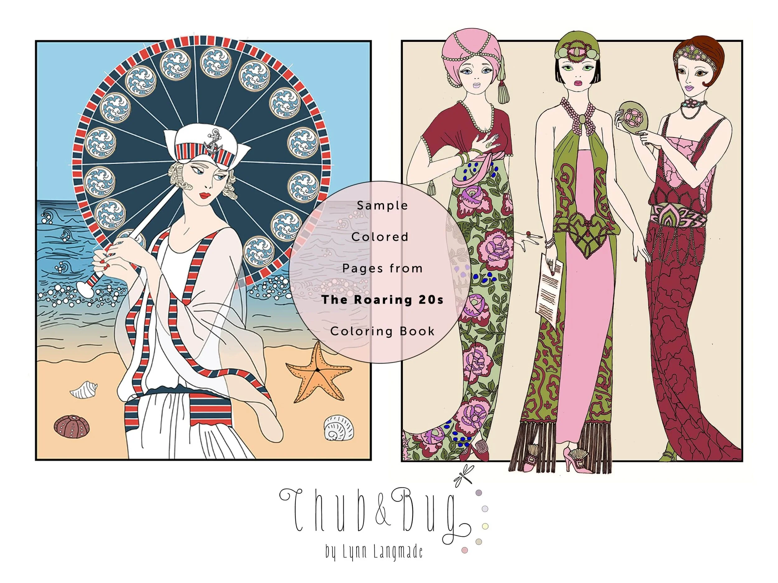 Printable Flapper Coloring Page - 1920s Historical Fashion Coloring ...