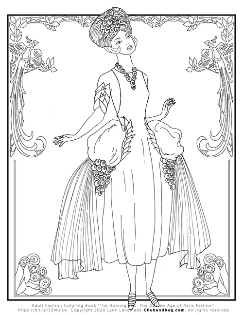New Roaring 20s Fashion Coloring Book launched for Fashion Colorists ...