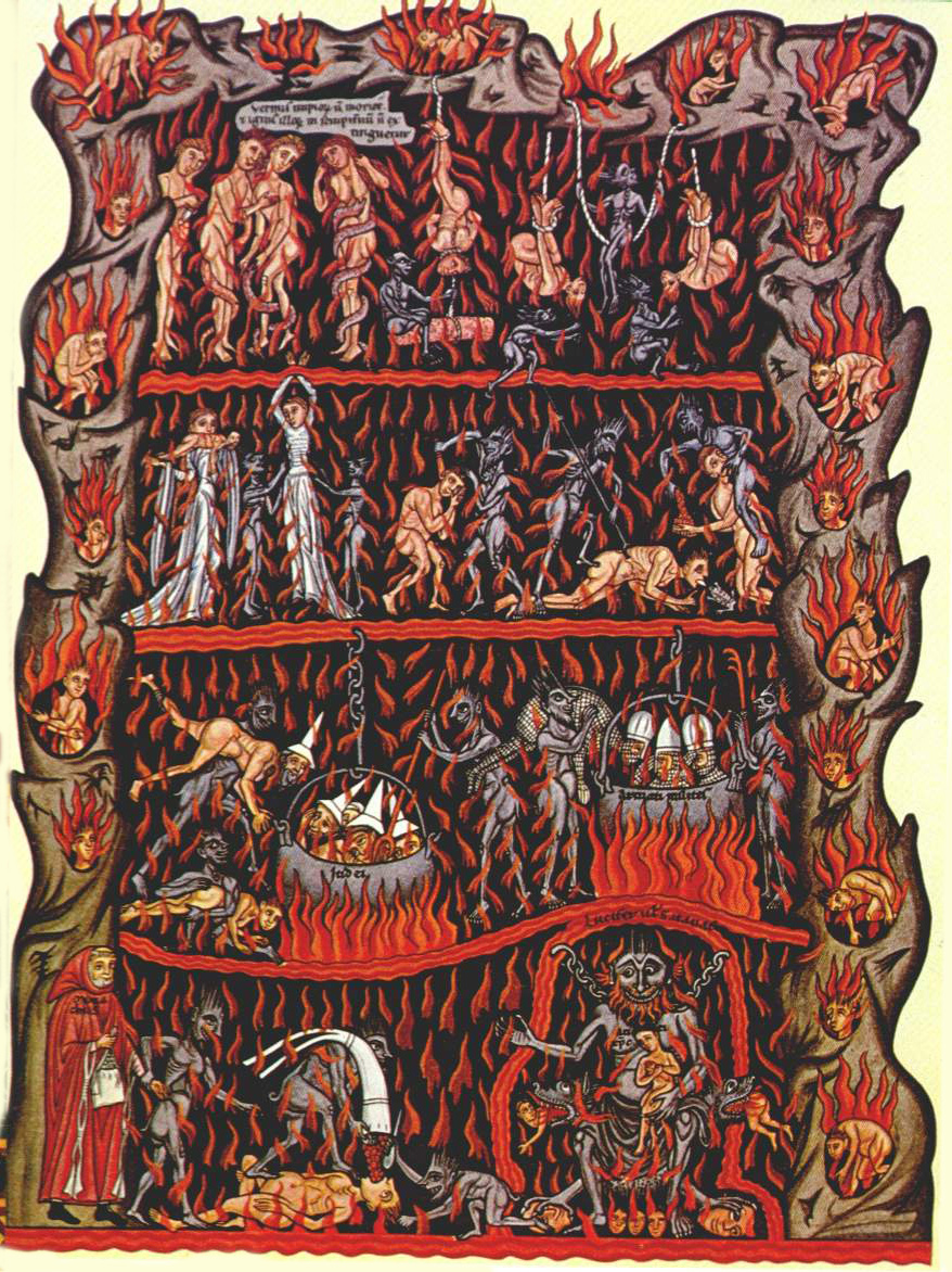 Hell, by Herrad of Landsberg . 