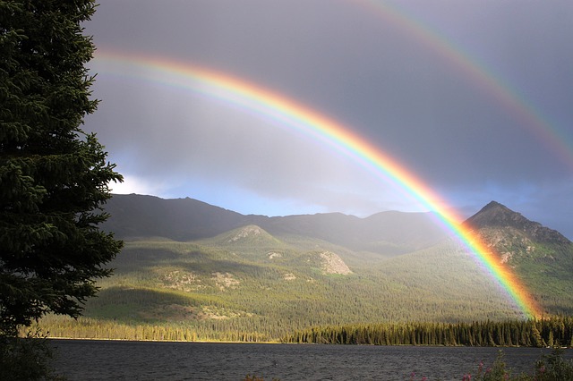 Whoa! Double rainbow! All the way! What does it mean?