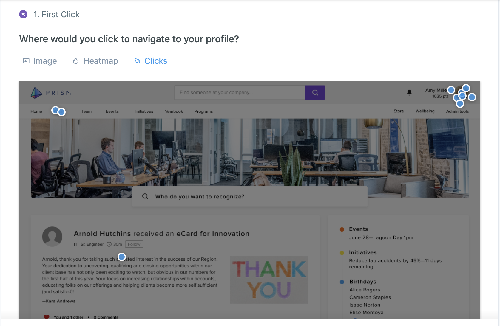 We actually put the word Profile in the nav, and only 2 people clicked on it. Surprising!