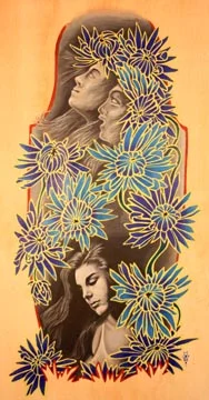 Blue Crysanthemums
