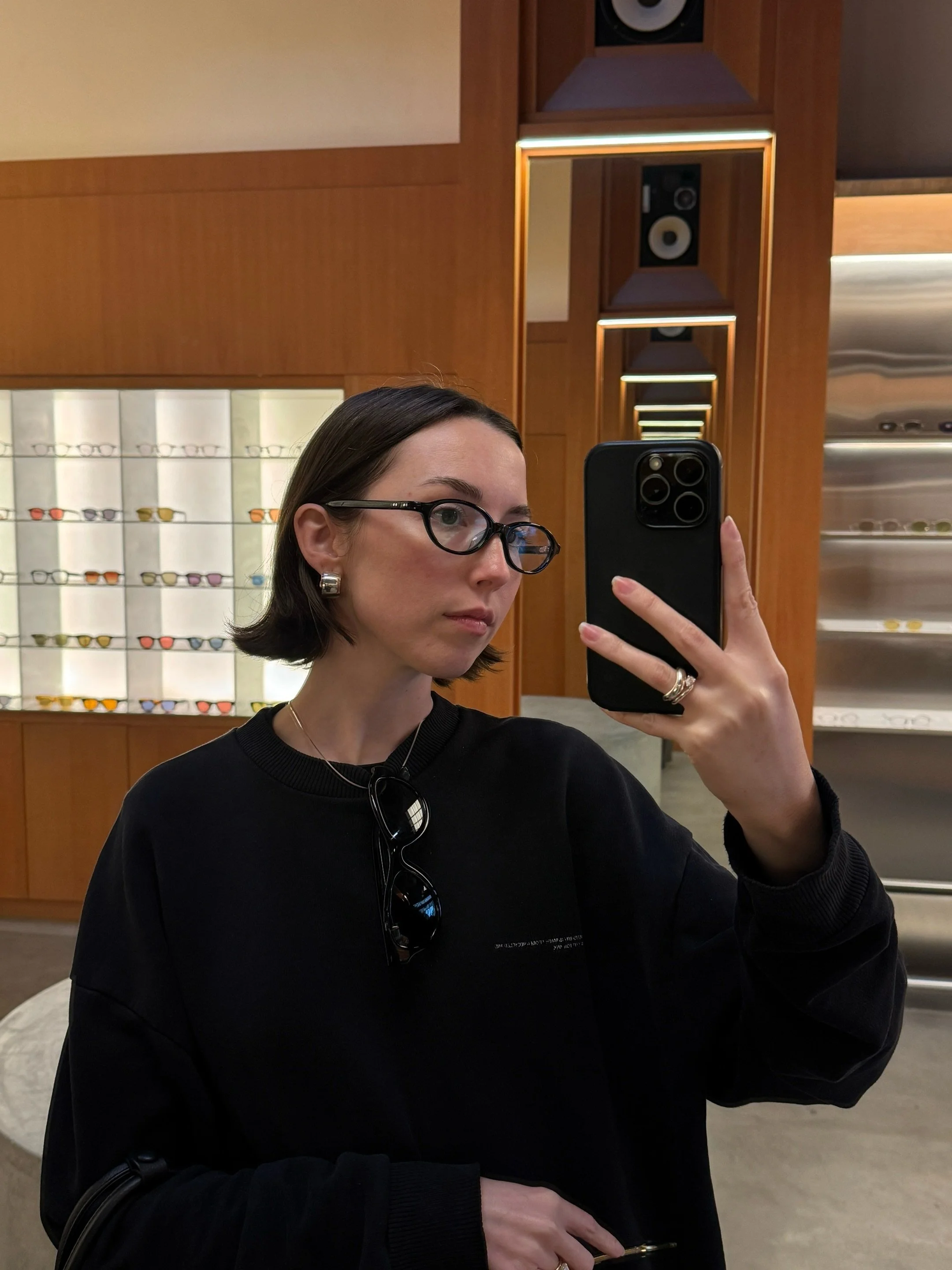 a glasses try-on at the beautiful akila store in silver lake earlier this year 🖤 absolutely loved the design and proportion of the alien frames, but also reaaally into the grace in silver too. 

all frames linked in my shopmy!

#akila #losangeles #g