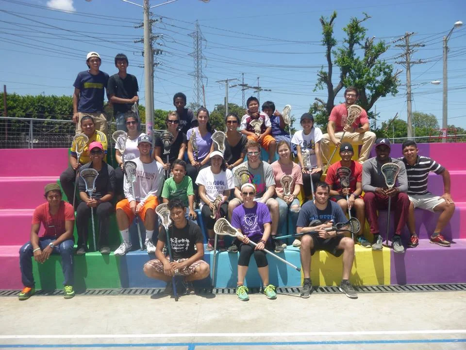 The UNC team played in a lacrosse tournament with students at Club Hope!