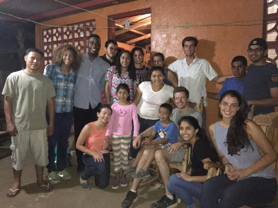 Spring Break groups were able to spend time and eat dinner at a community member's house! Here is the UNC team with Sonya and her family!