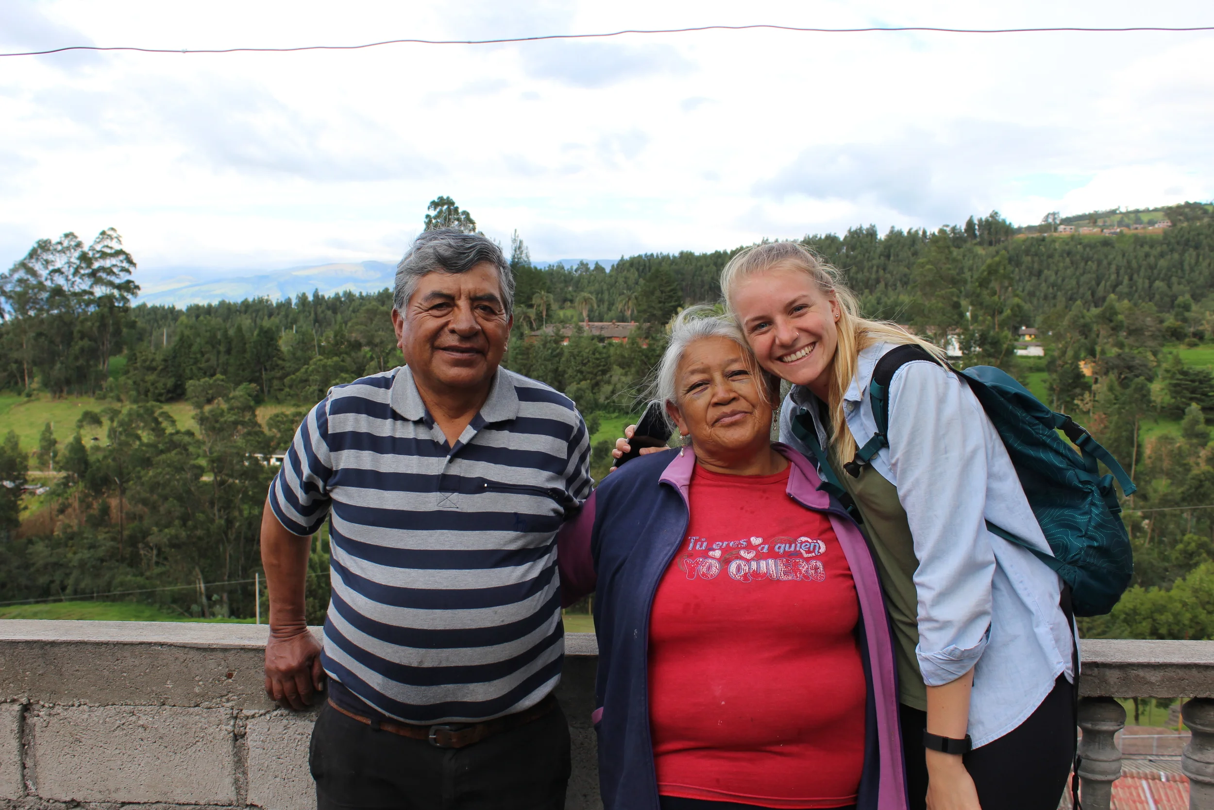 Summer Intern Lindsay at Clemencia's home in Amaguaña, Ecuador.