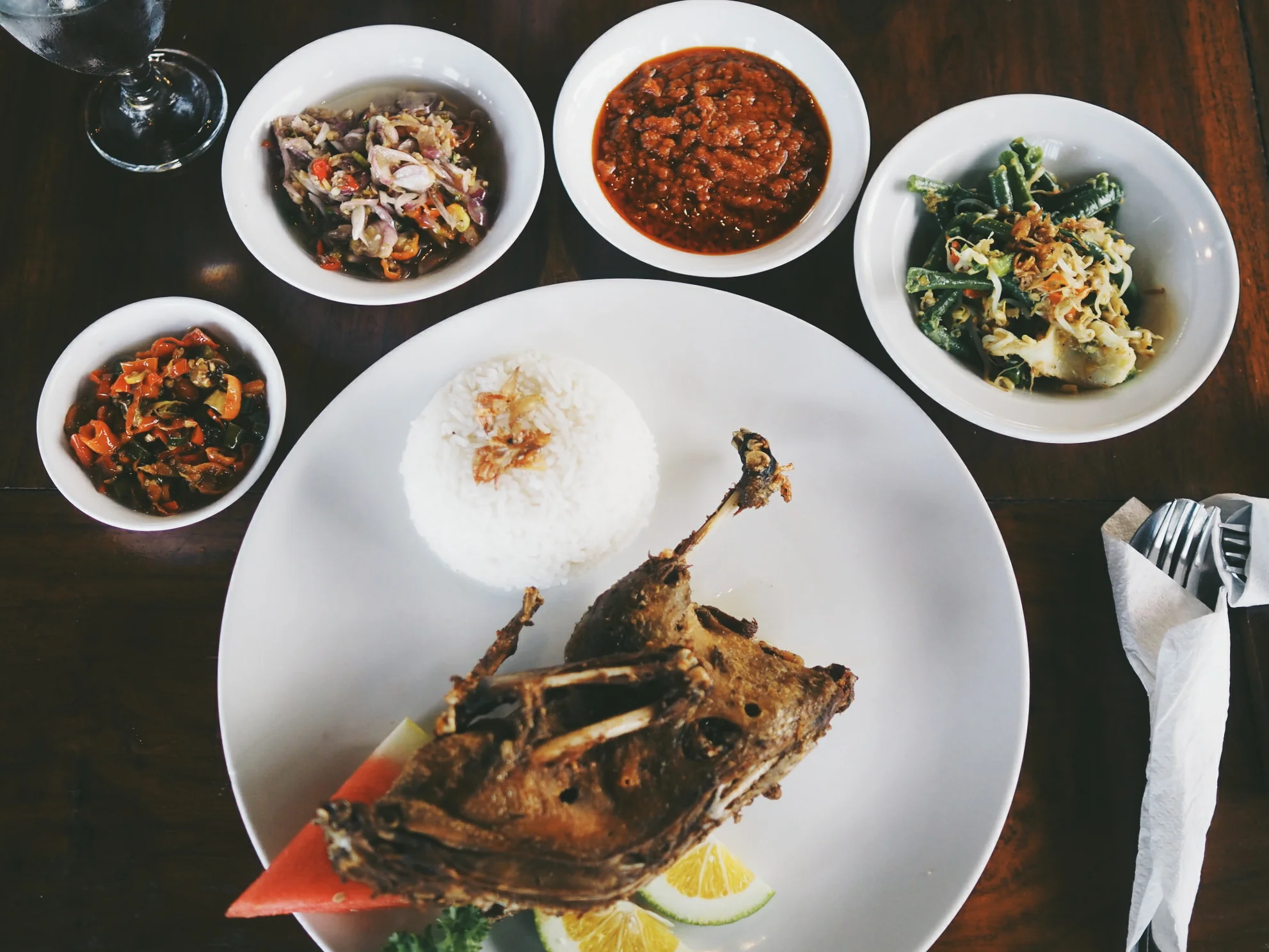 casual and street food in bali.