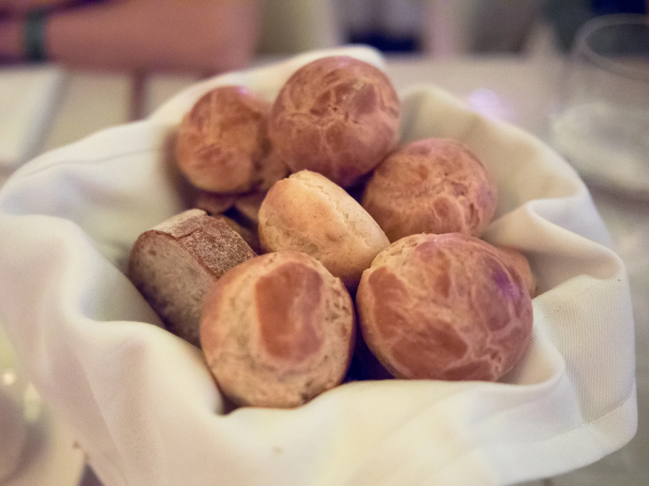 bread basket with gougeres!
