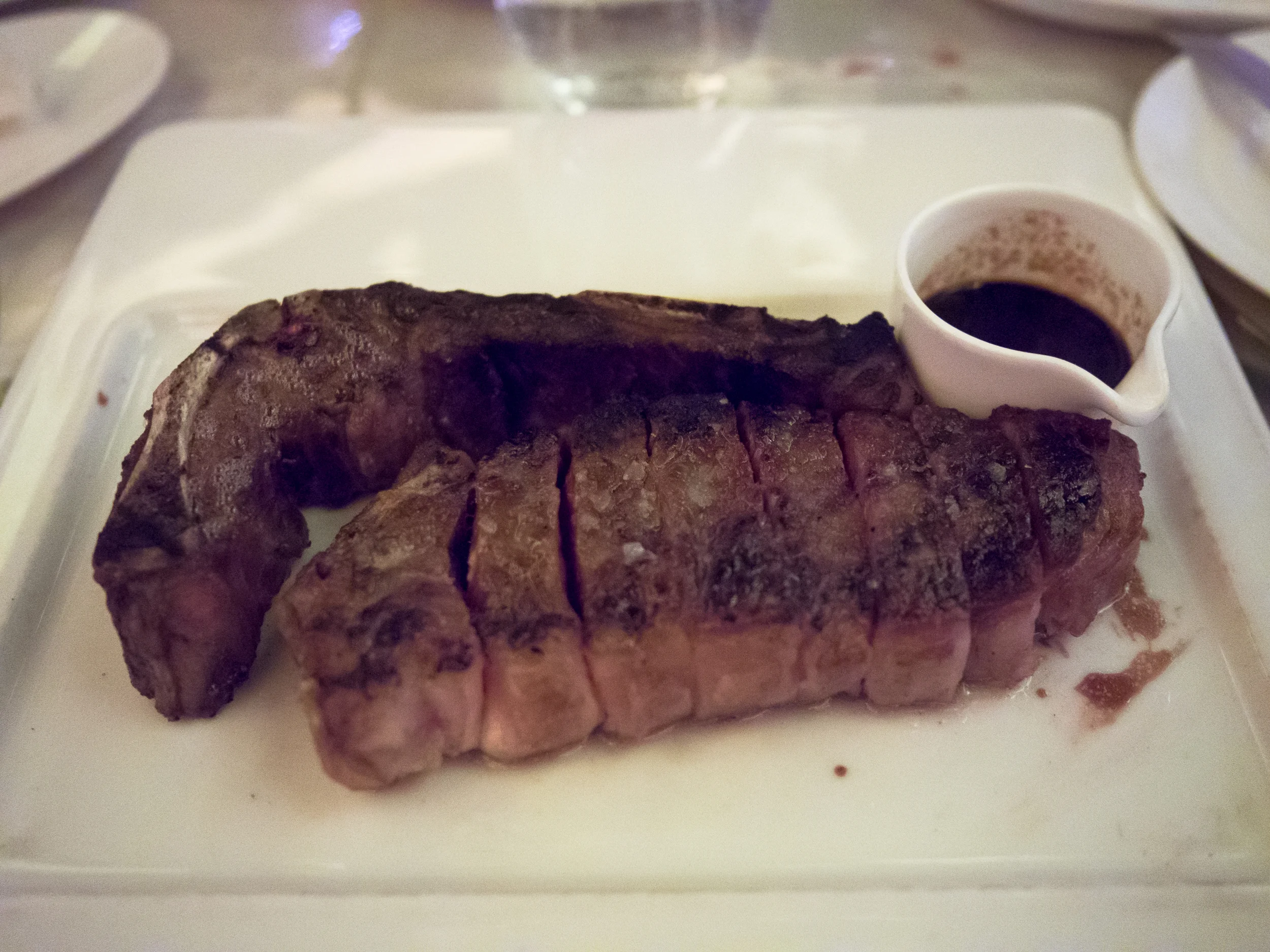 moyer farm, pennsylvania, 28 day dry-aged sirloin, with bordelaise.