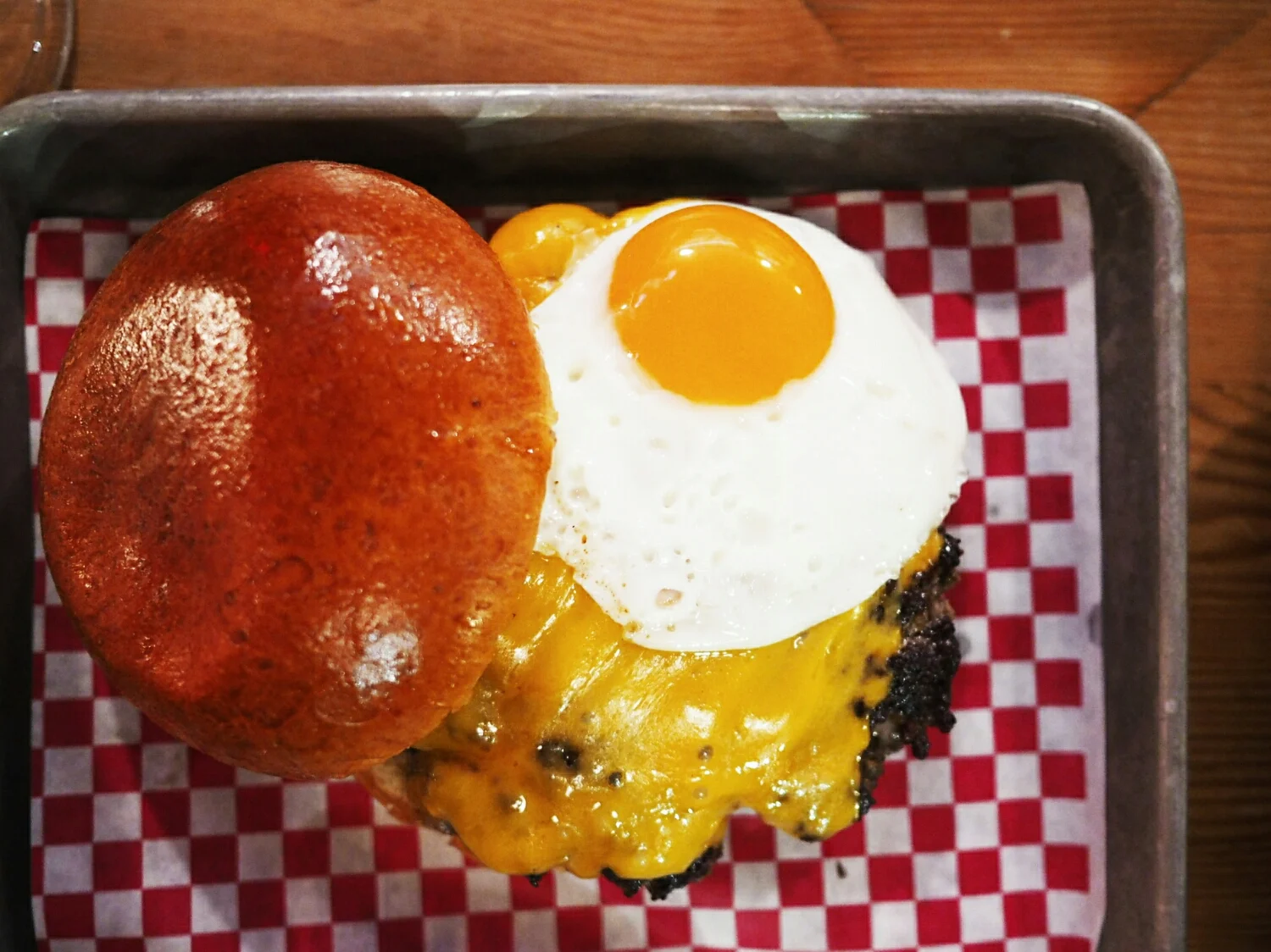 the 2/3 lb cheeseburger with a fried egg.