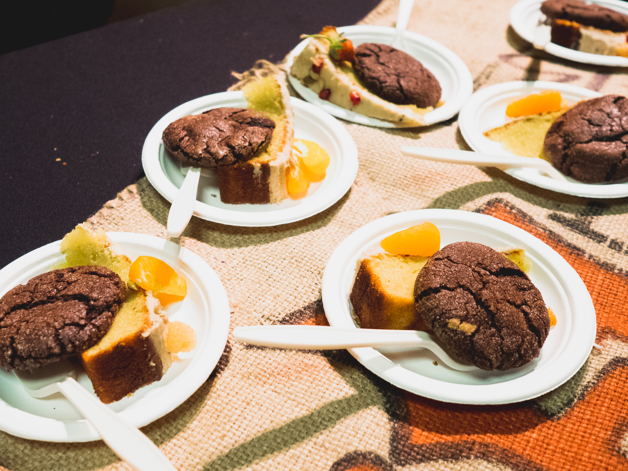 lincoln's chocolate peanut butter cookies and olive oil cake with brown butter buttercream.