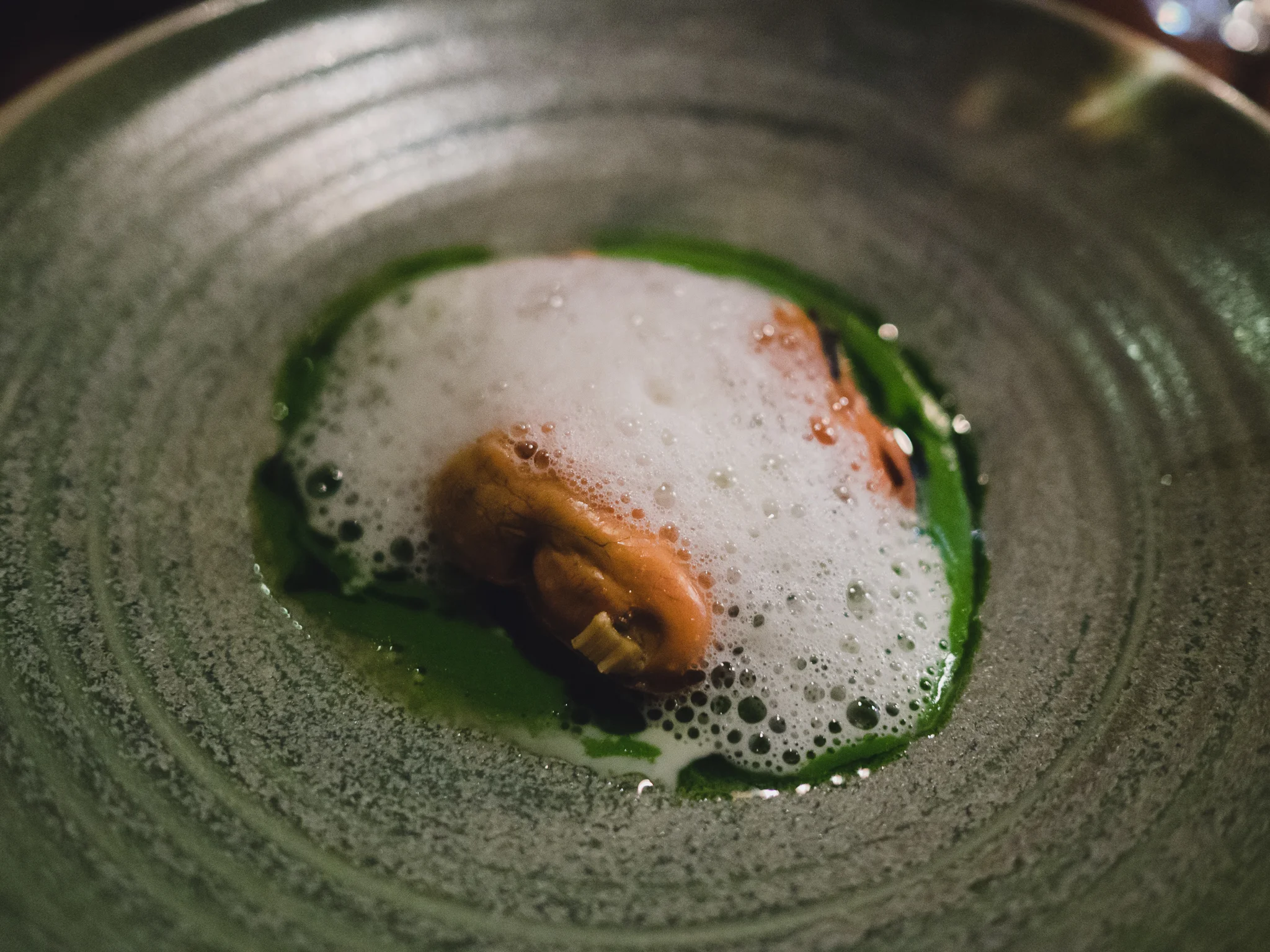 o1. mussels, celery, watercress and parsley.