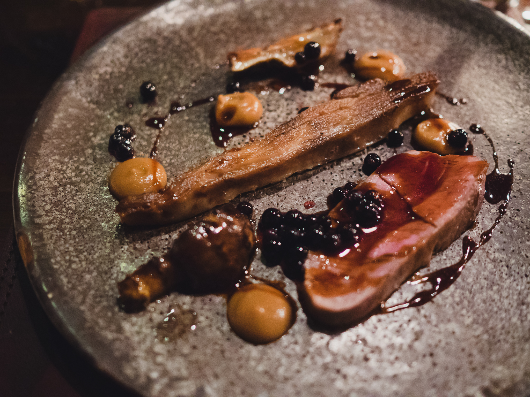 05. lamb (belly and thigh), sunchokes and crowberries.