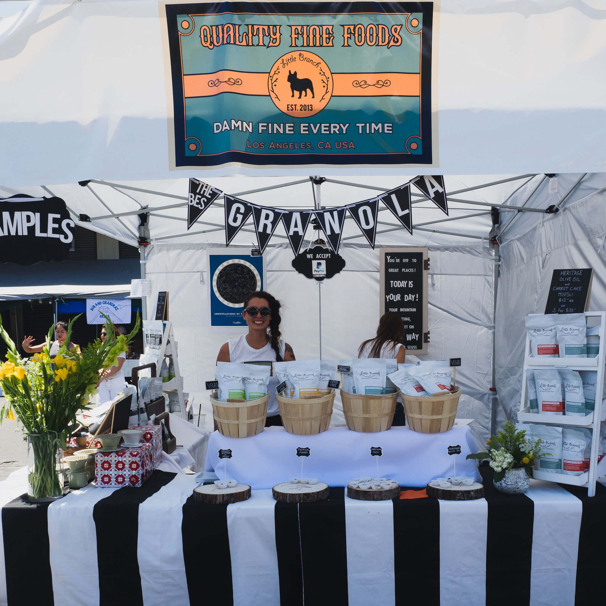 little branch foods !! we were super excited to see our beautiful friend ali serving up her homemade granola!