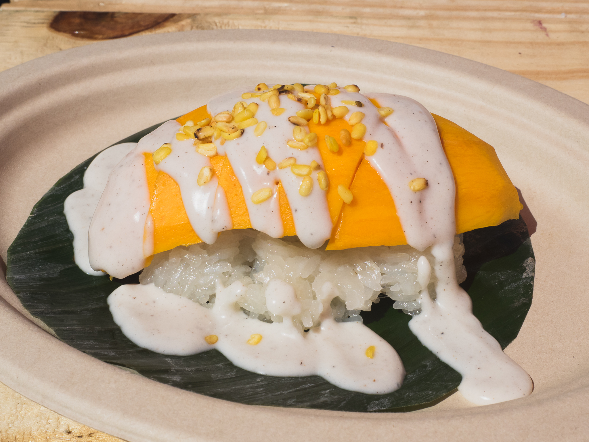 mango stick rice from sticky rice .