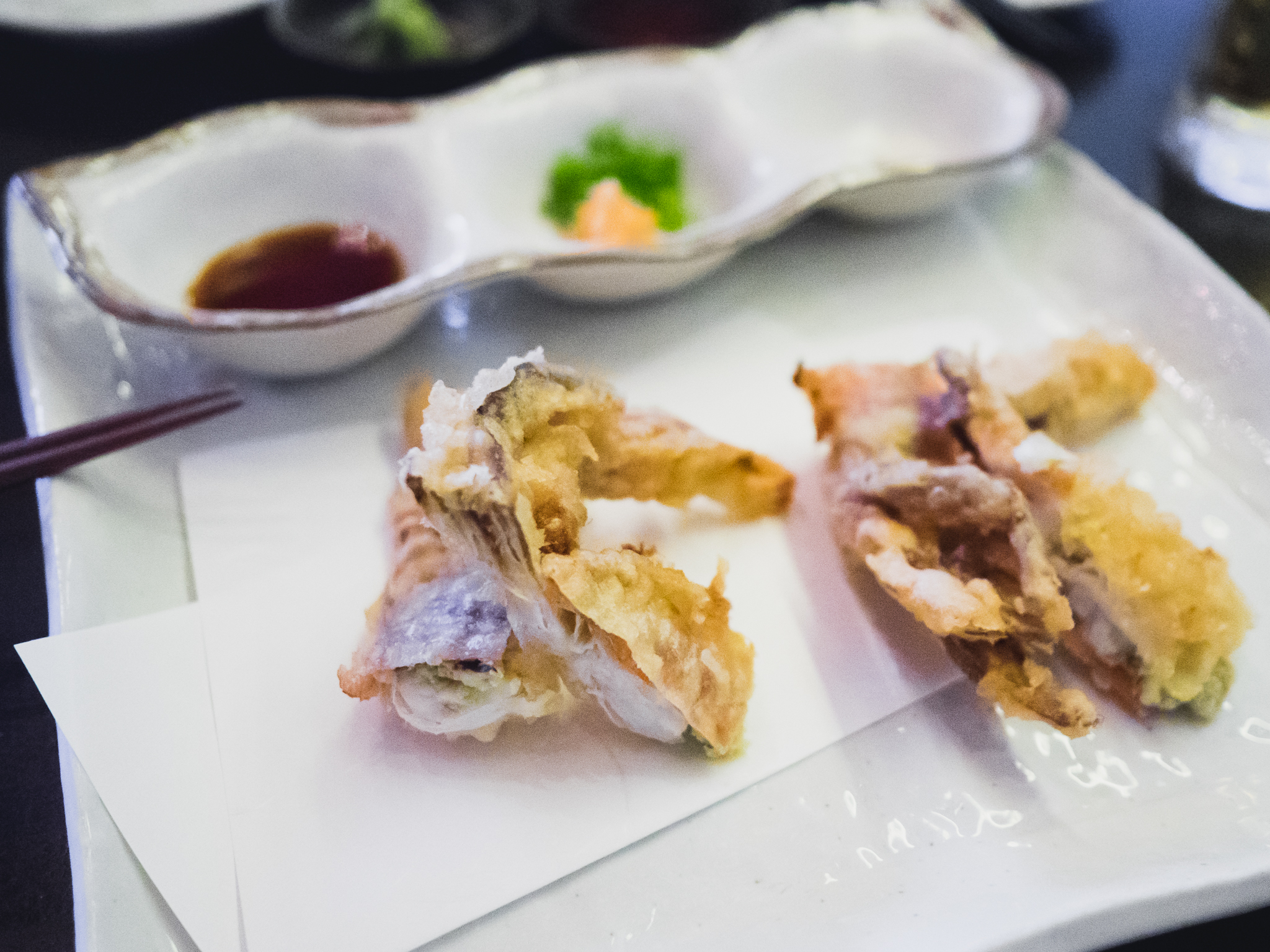 live fried soft shell crab .