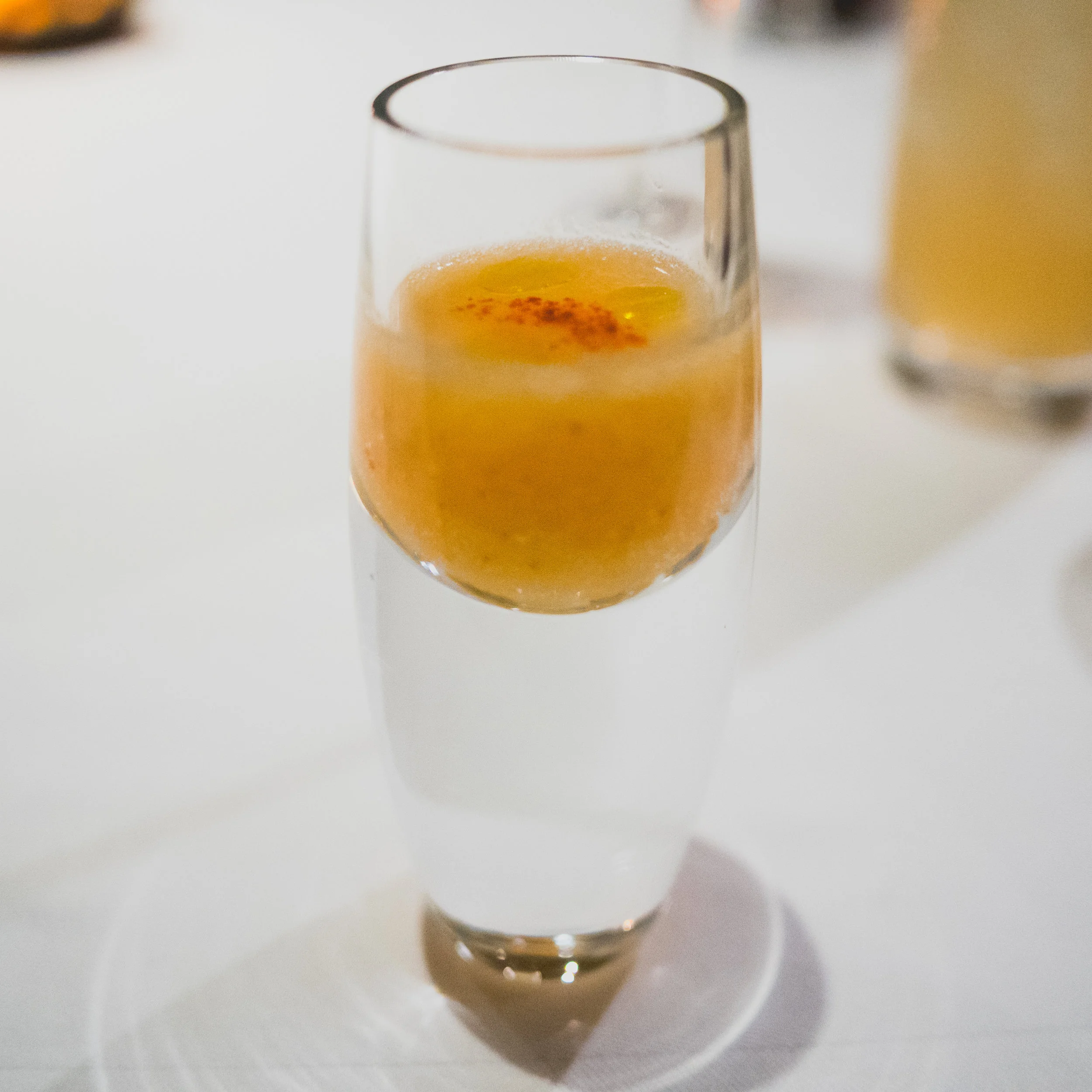 amuse: chilled ambrosia melon soup.