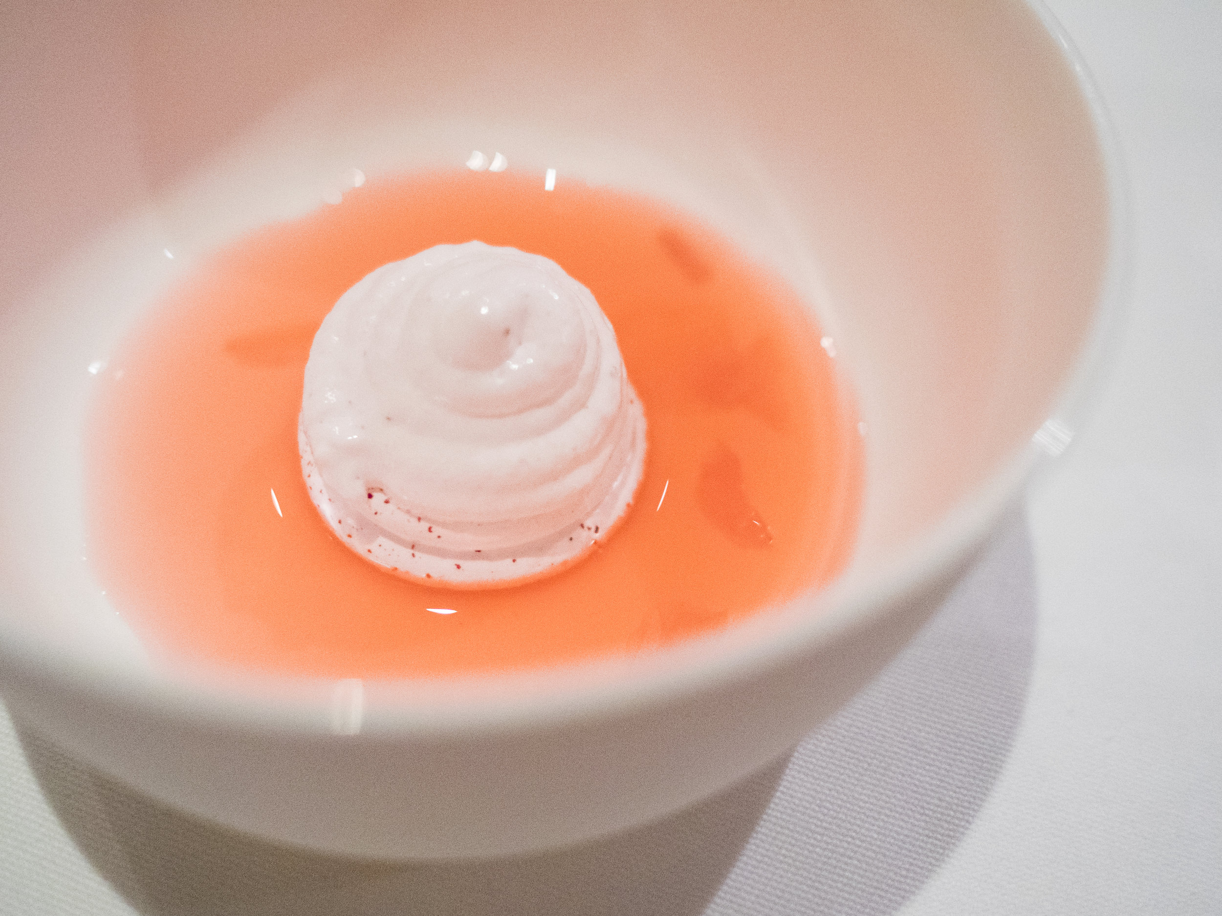 ume sakura, rhubarb, yogurt.