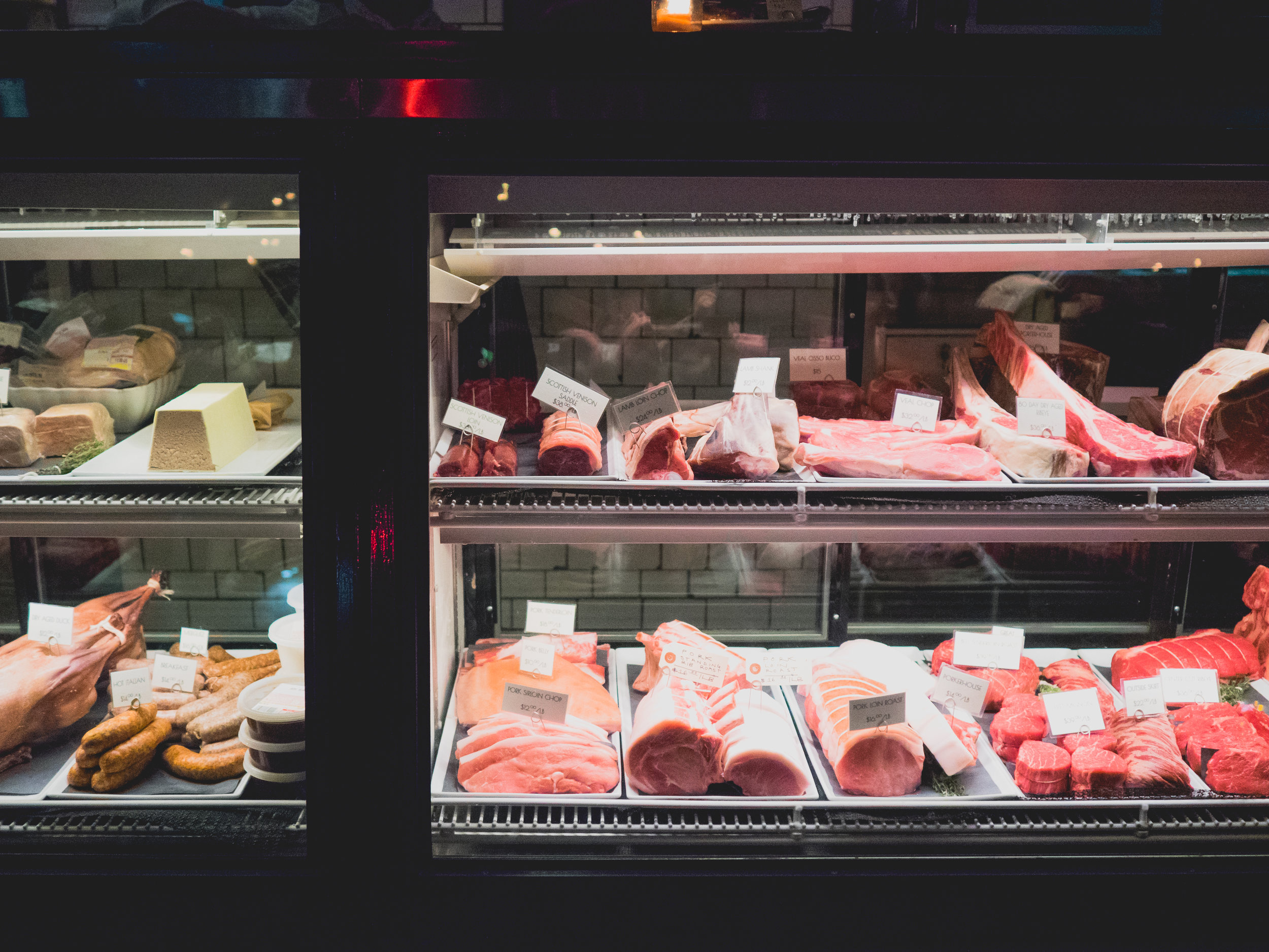 butcher display case.