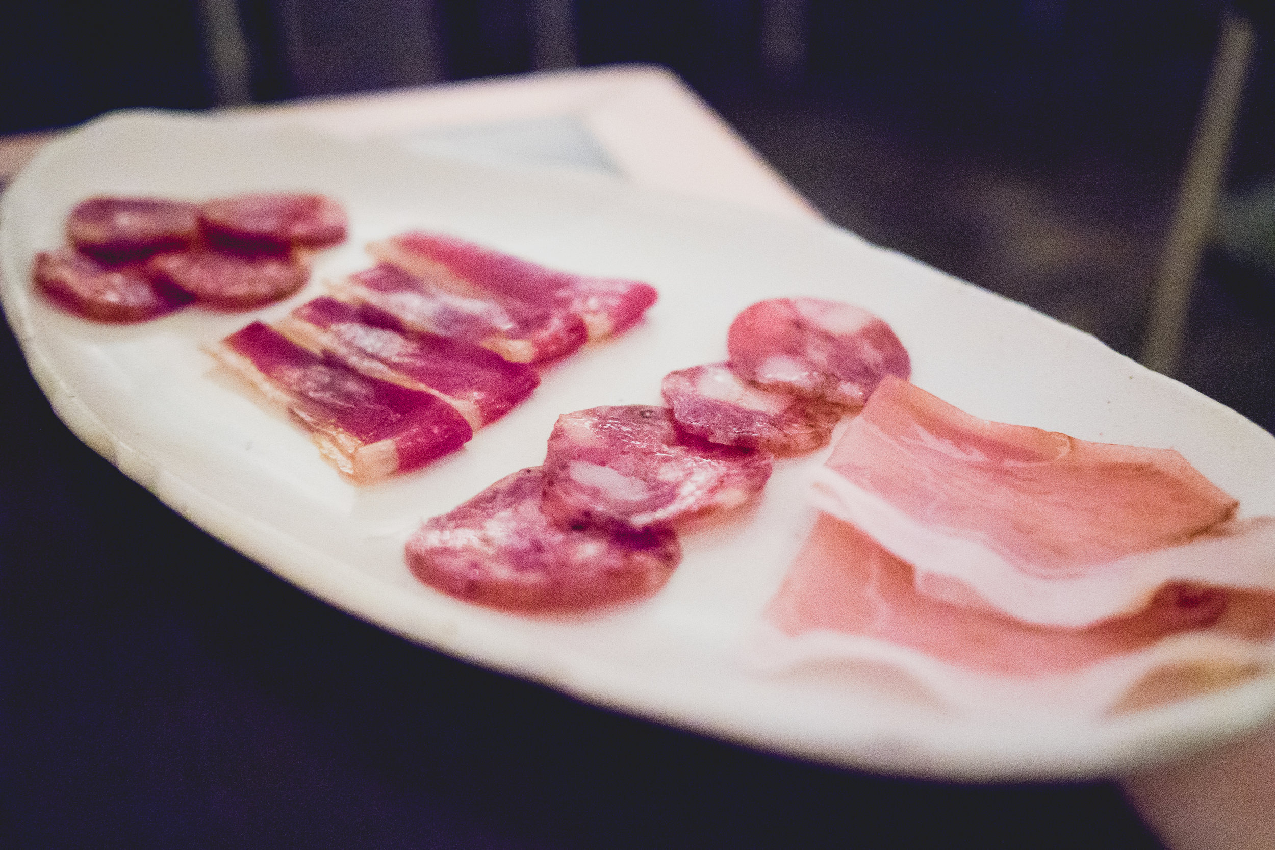 chorizo, duck speck, toscano, blackstrap ham.