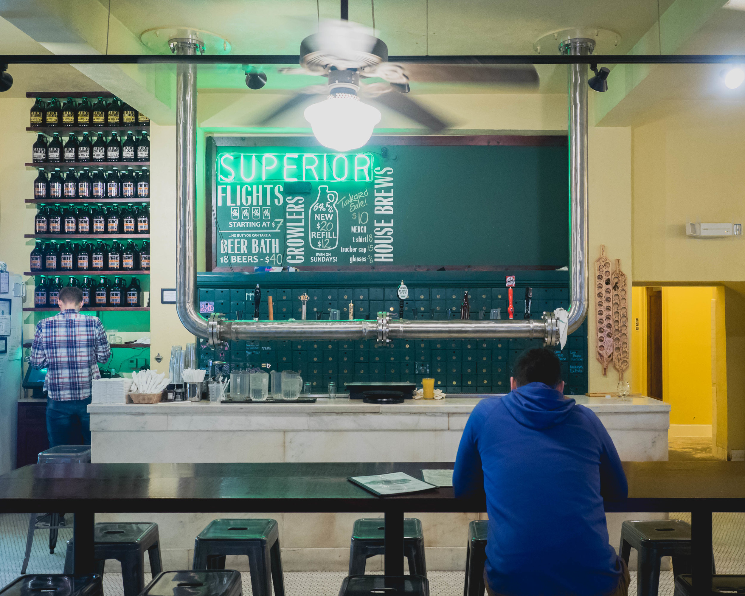 inside superior bathhouse brewery.