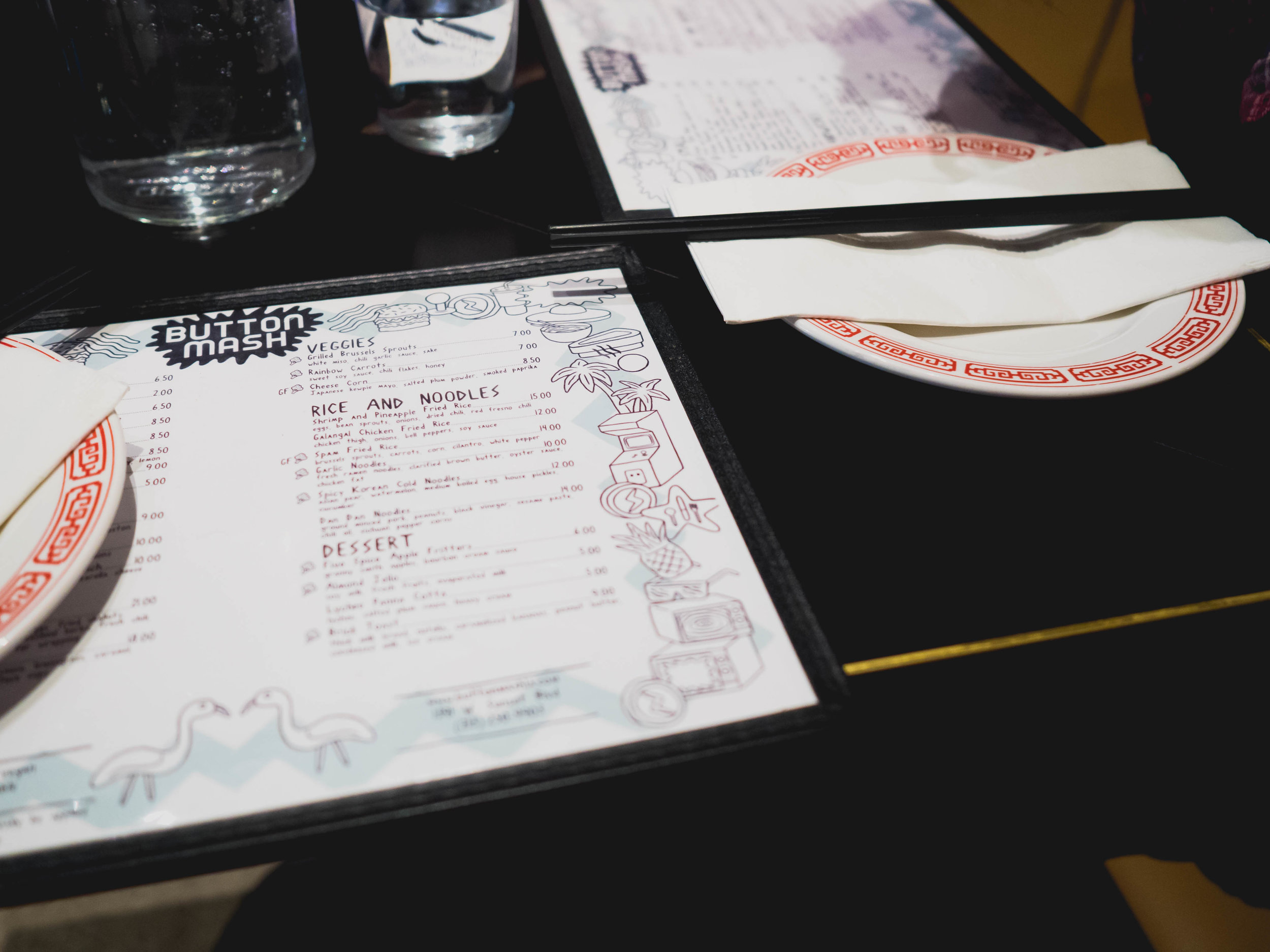 the menu .