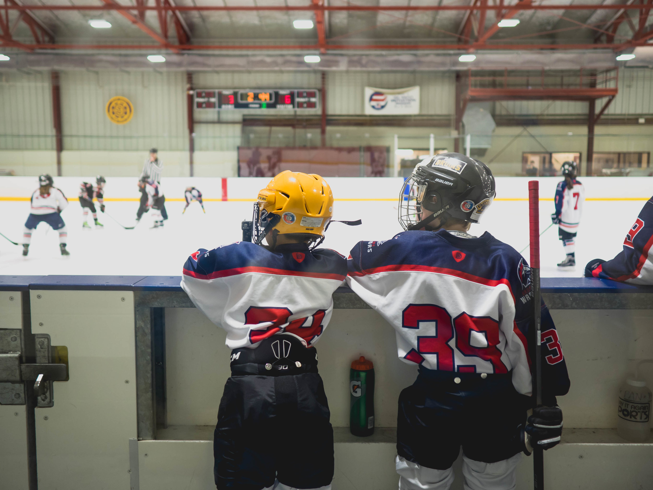 nephew's hockey game.