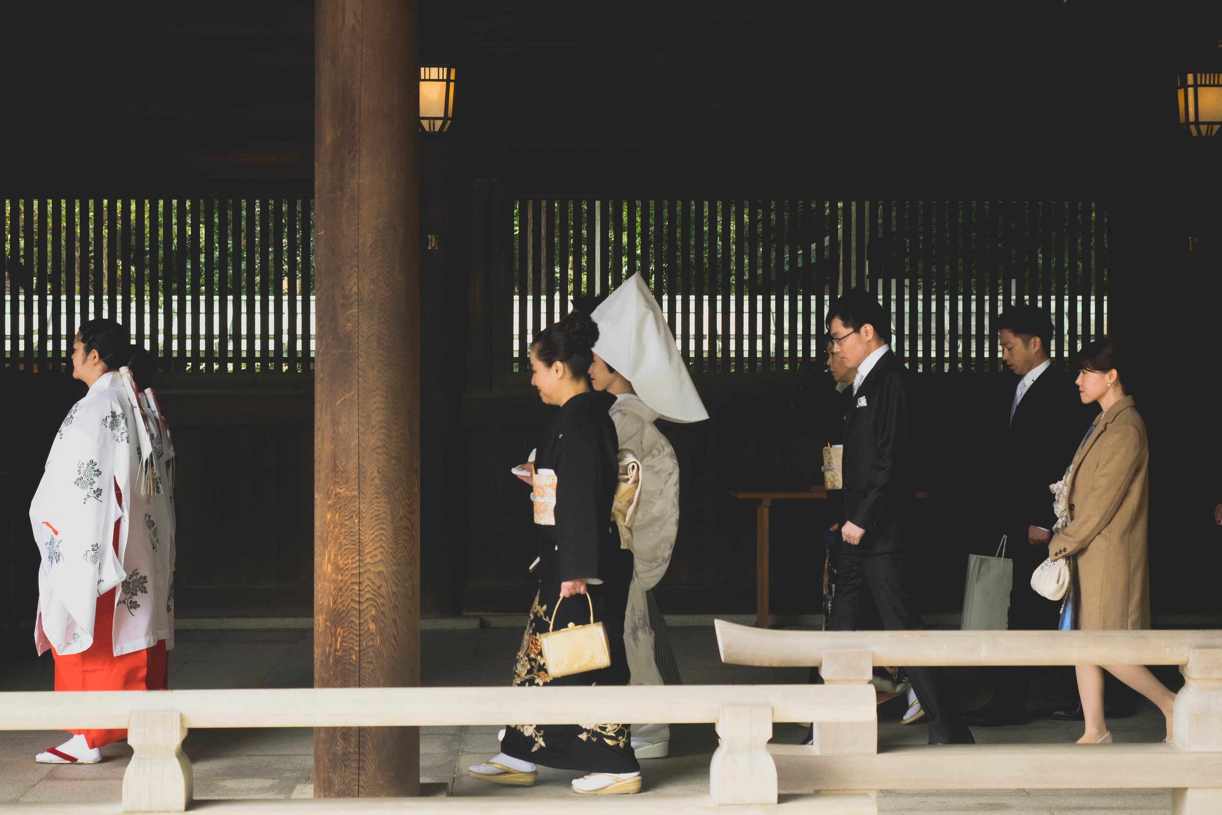 wedding spotted at meiji jingu shrine.