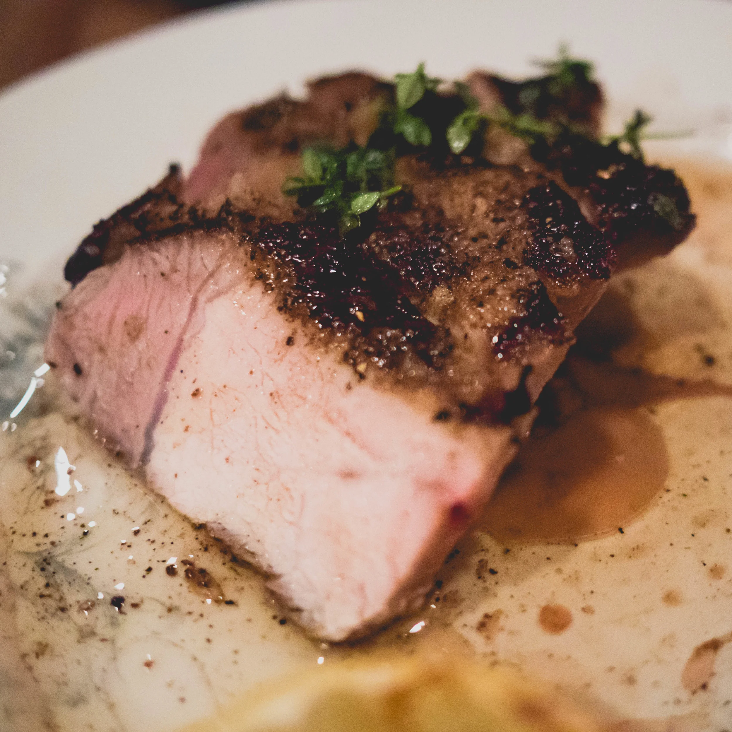 pork chop close-up.