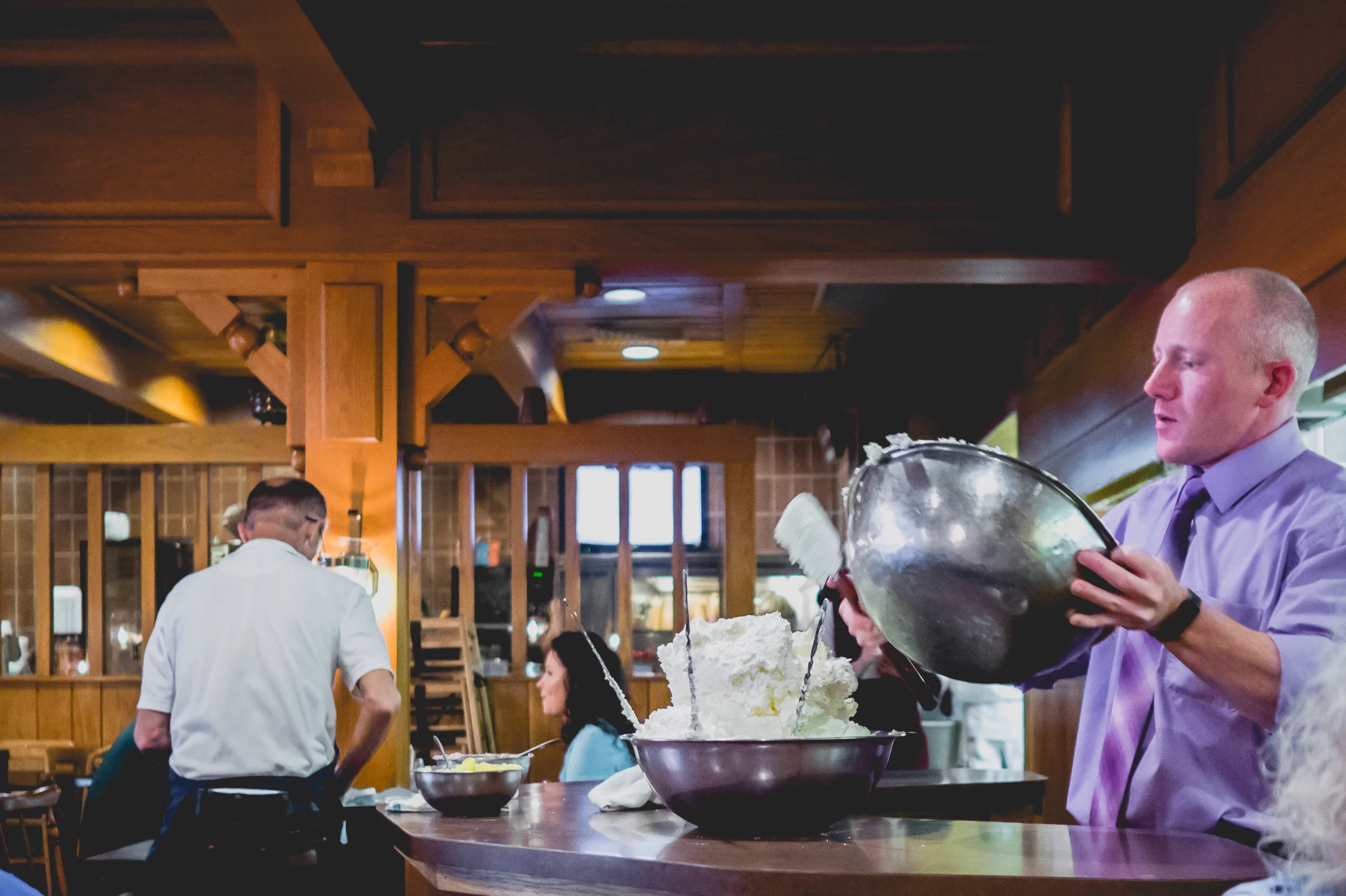 giant bowl of whipped butter.