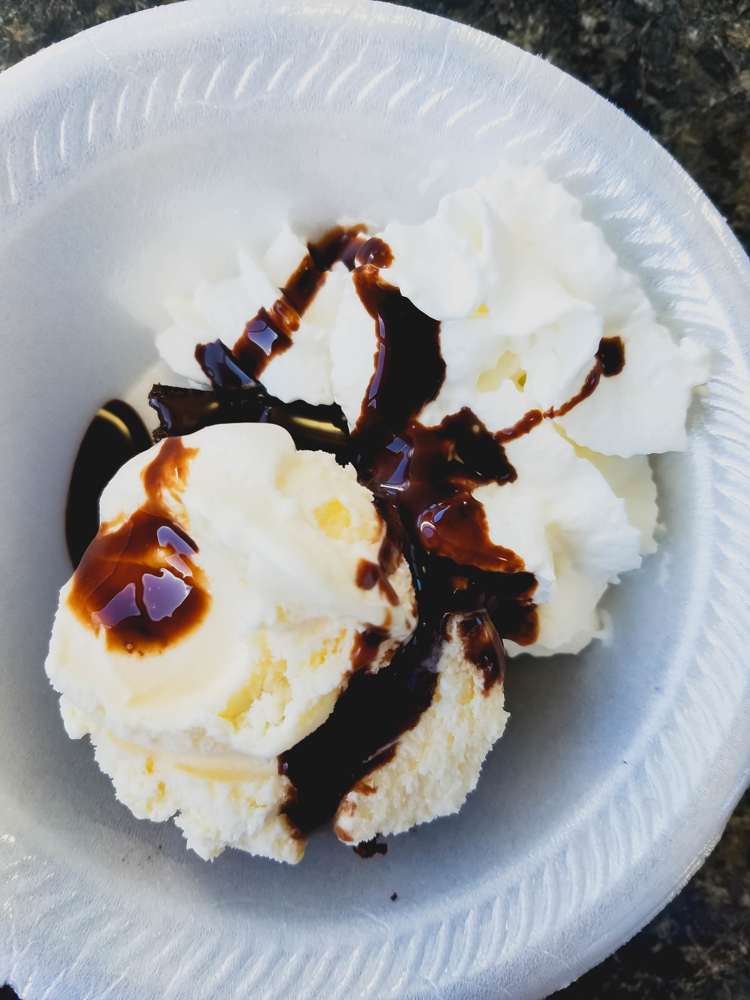 brownies and ice cream after dive three.