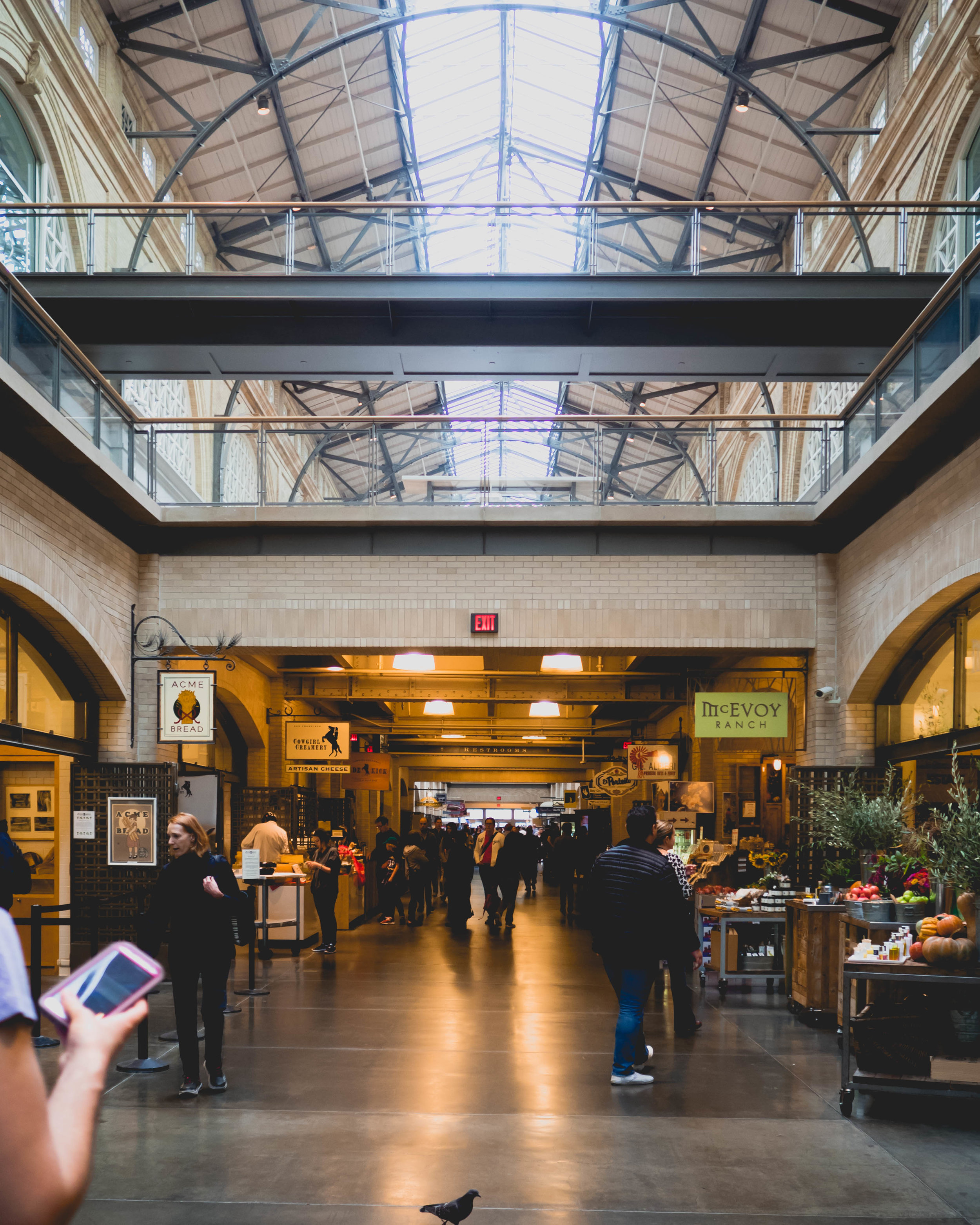 inside the ferry building.