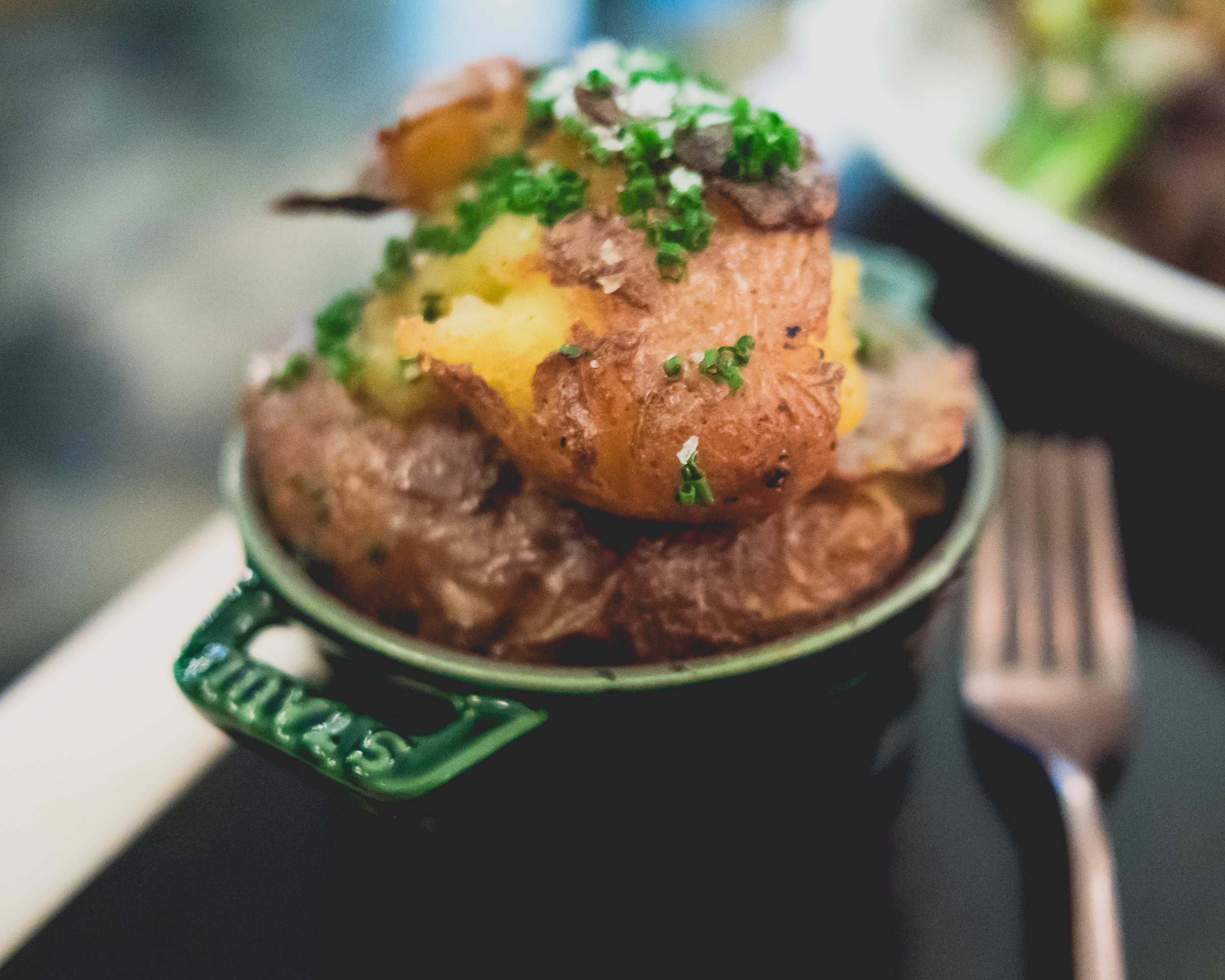 duck fat potatoes.