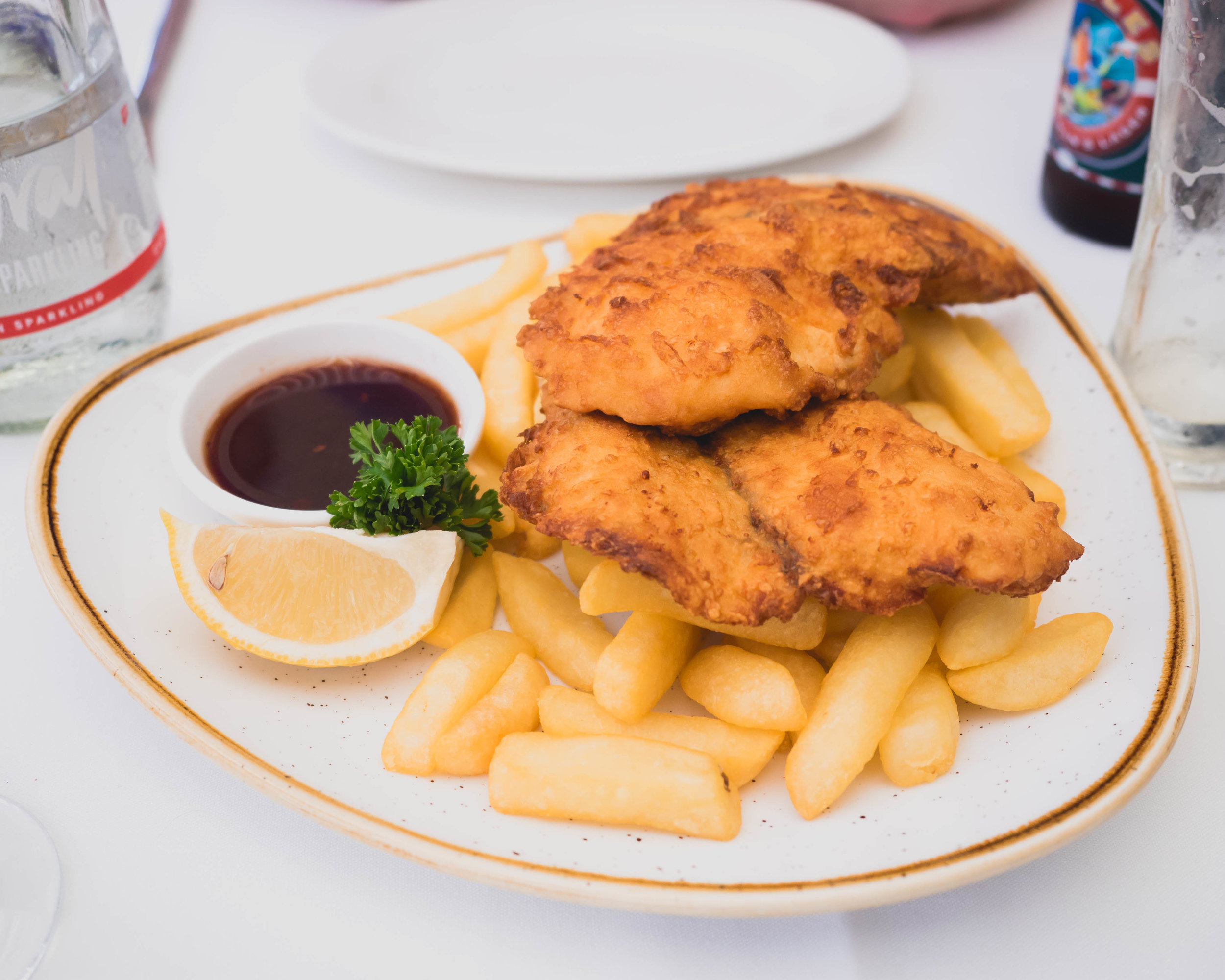 barramundi fish & chips .