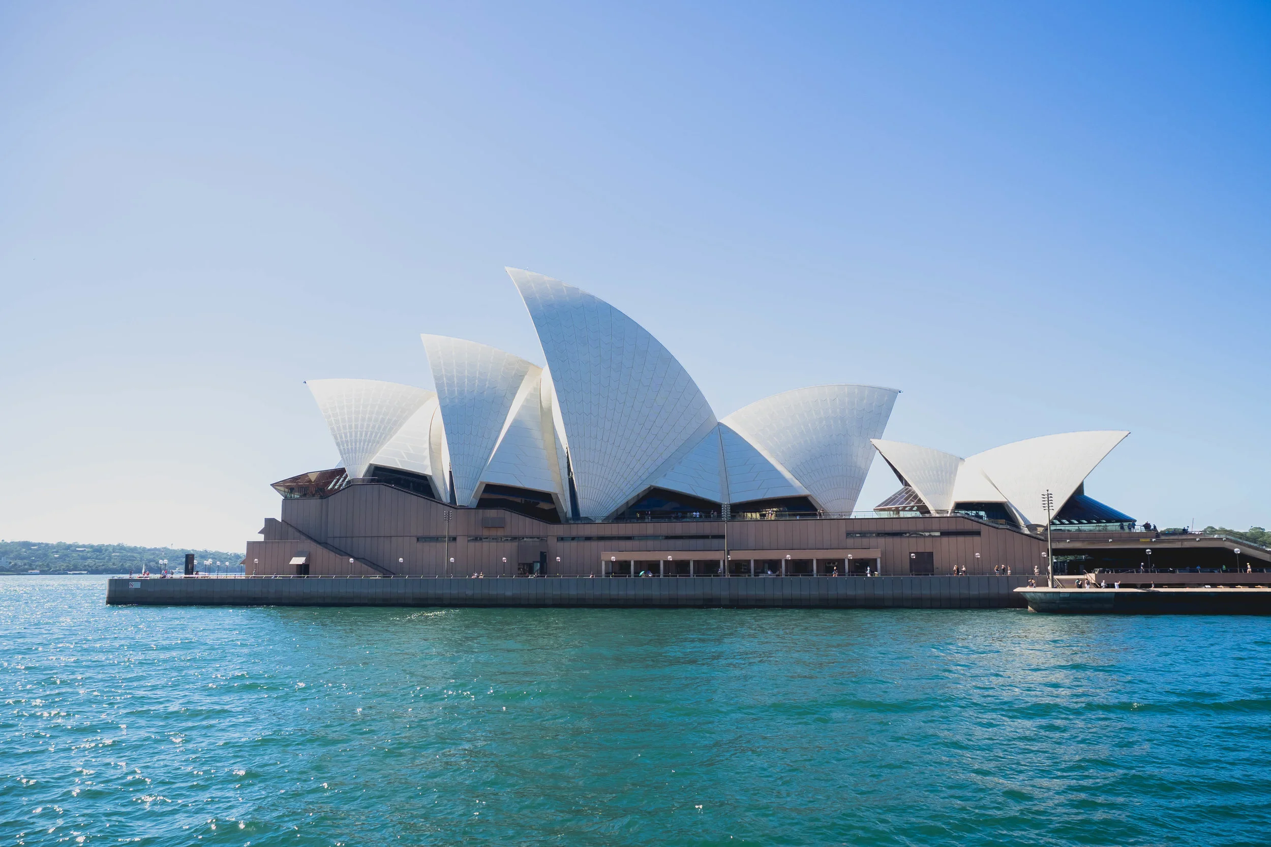 sydney opera house from a ferry.