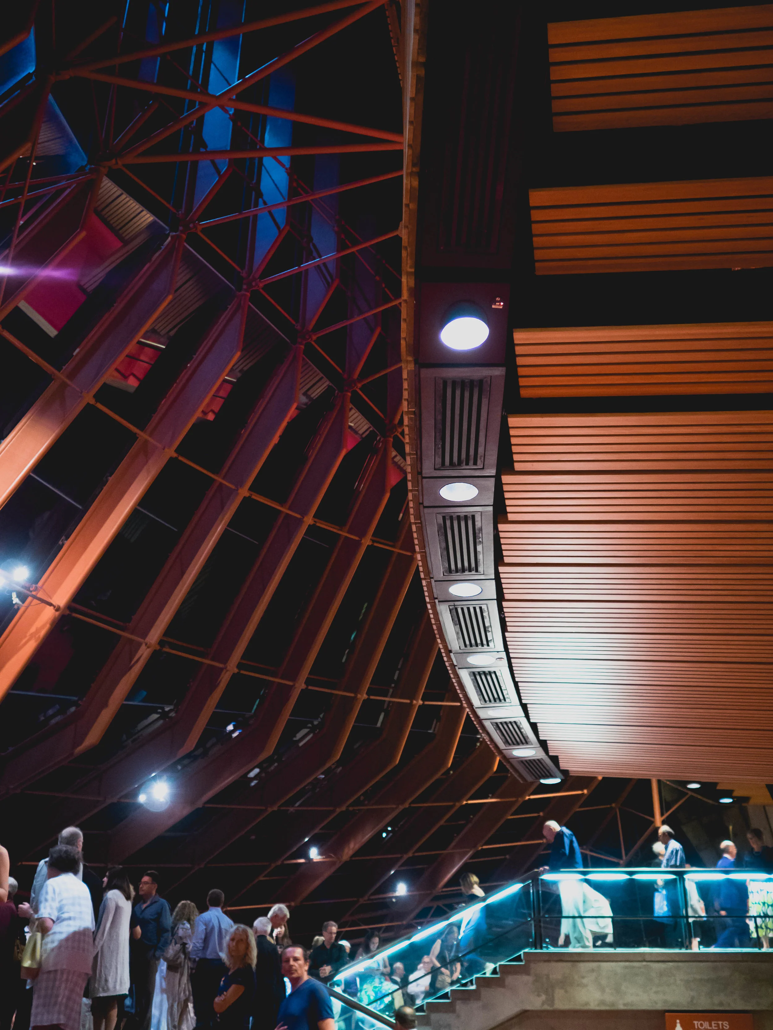 inside the opera house.