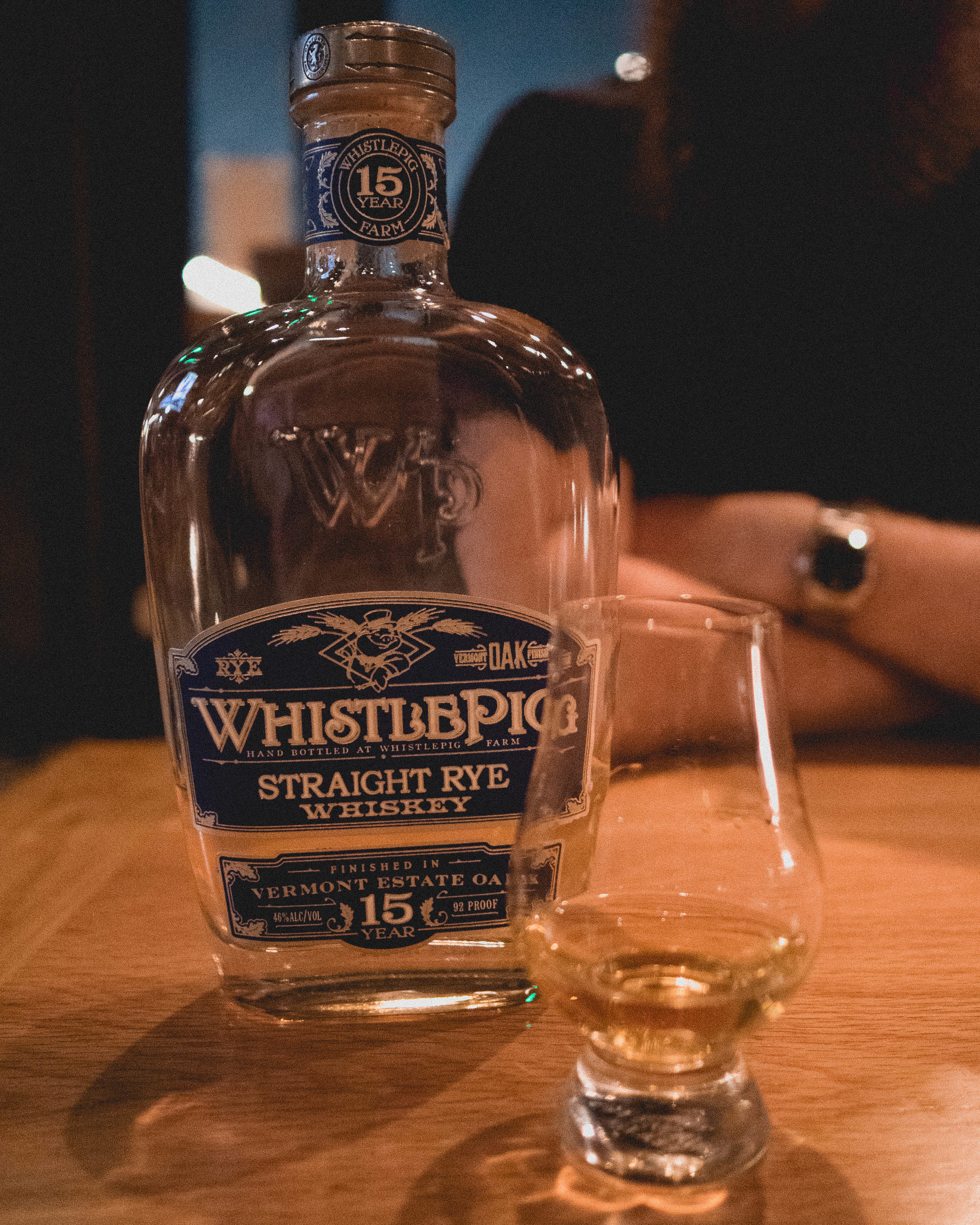 whisky #4: whistle pig straight rye whiskey, 15 years.