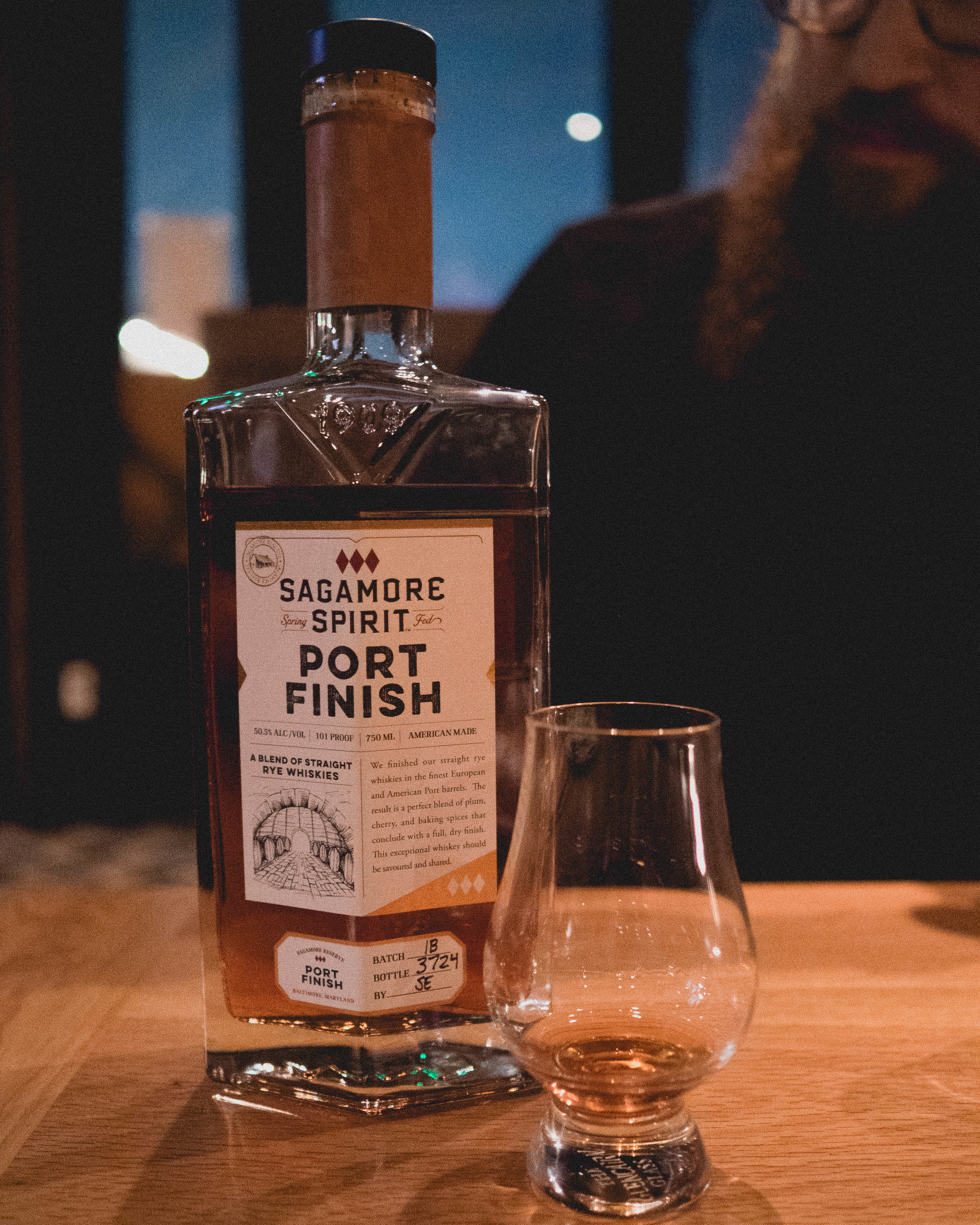 whisky #5: sagamore spirit port finish, a blend of straight rye whiskies.
