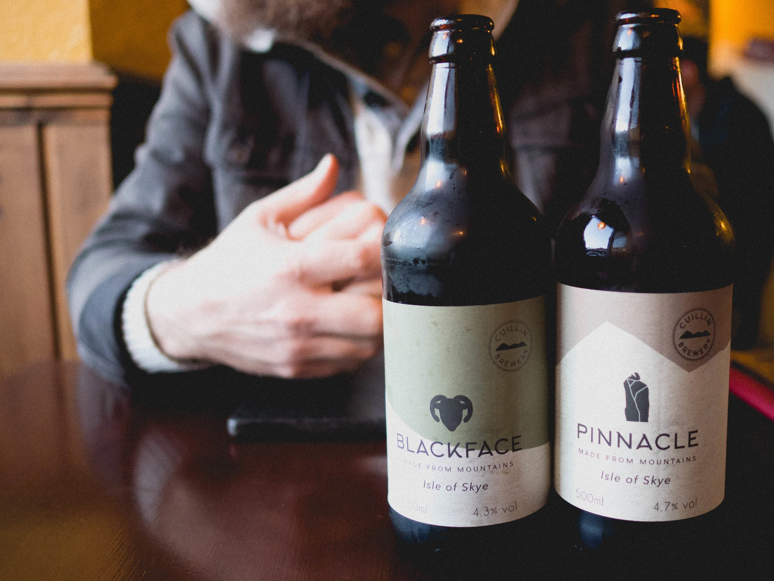 local beers from cuillen brewery.