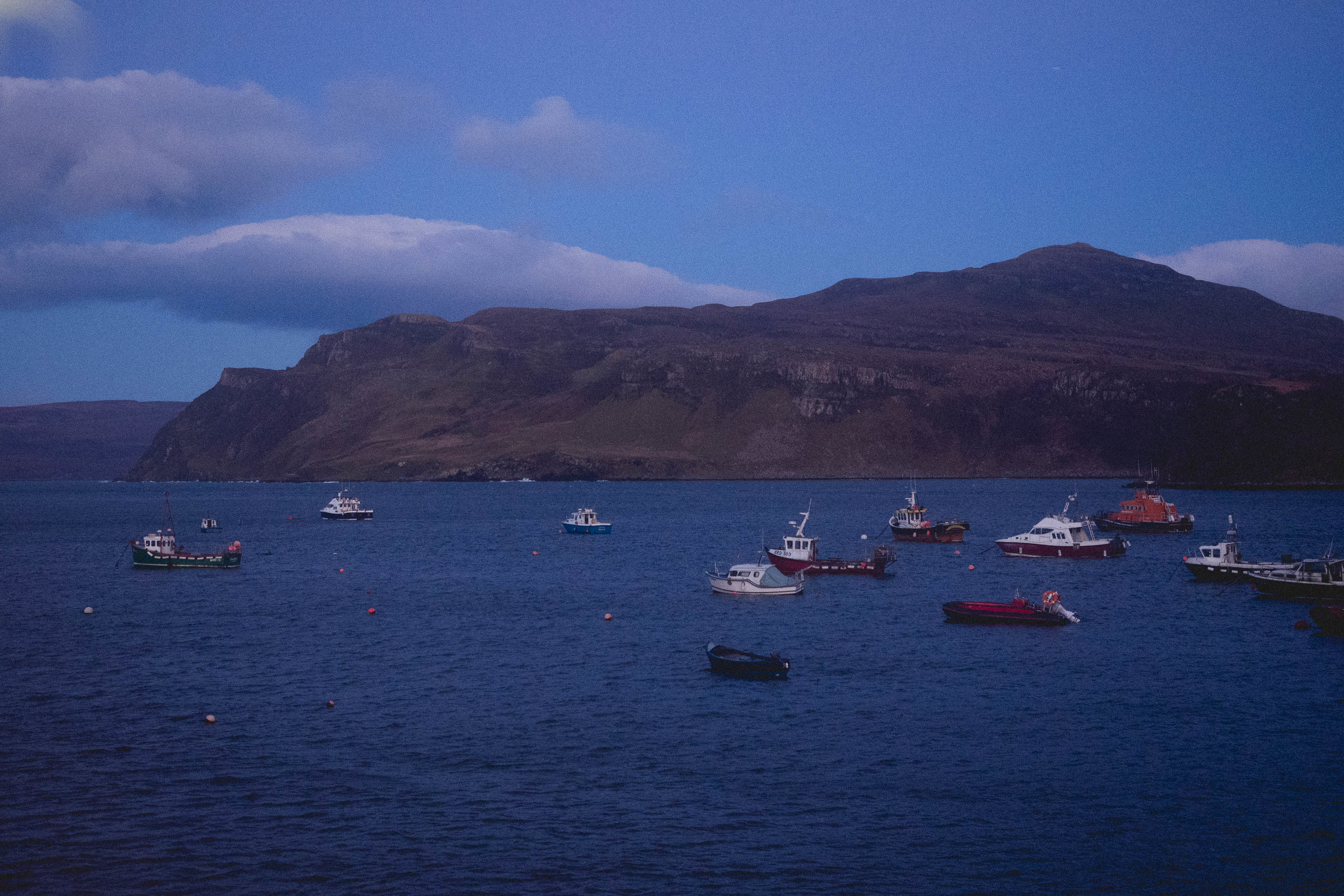 view of portree harbour from rosedale.