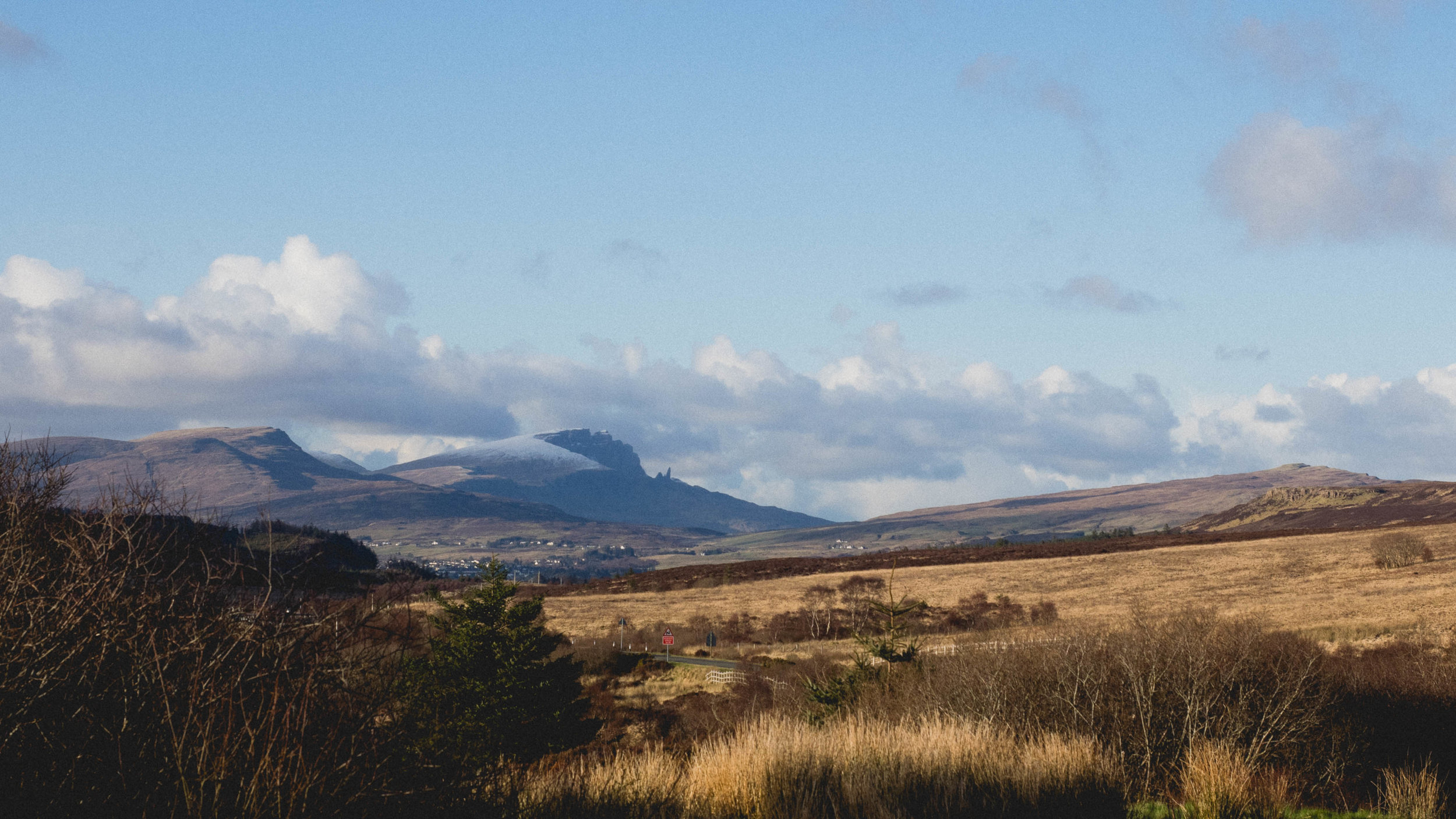 made it to the isle of skye; the old man of storr in the distance.